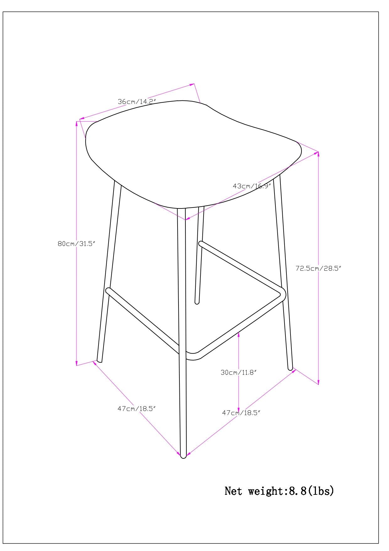 Dafney - Bar Stool (Set of 2) - Distressed Charcoal Gray