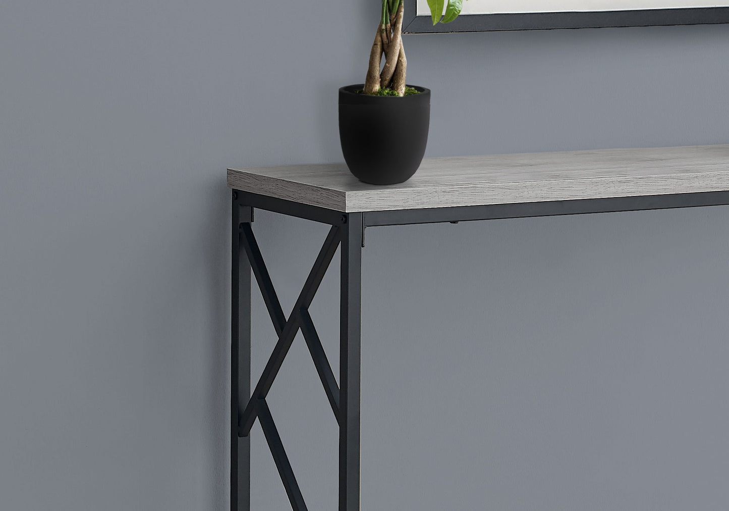 Accent Console Table For Entryway, Contemporary And Modern - Gray