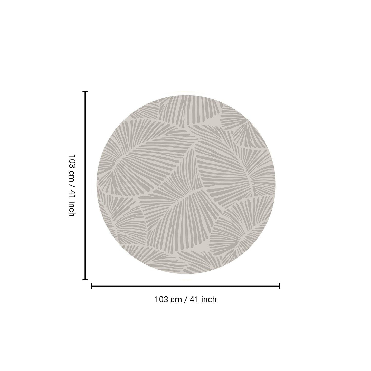 Curve - Round Rug - Silver
