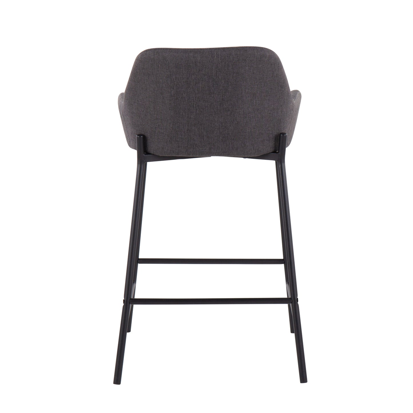 Daniella - Industrial Fixed Height Counter Stool (Set of 2) - Black / Charcoal