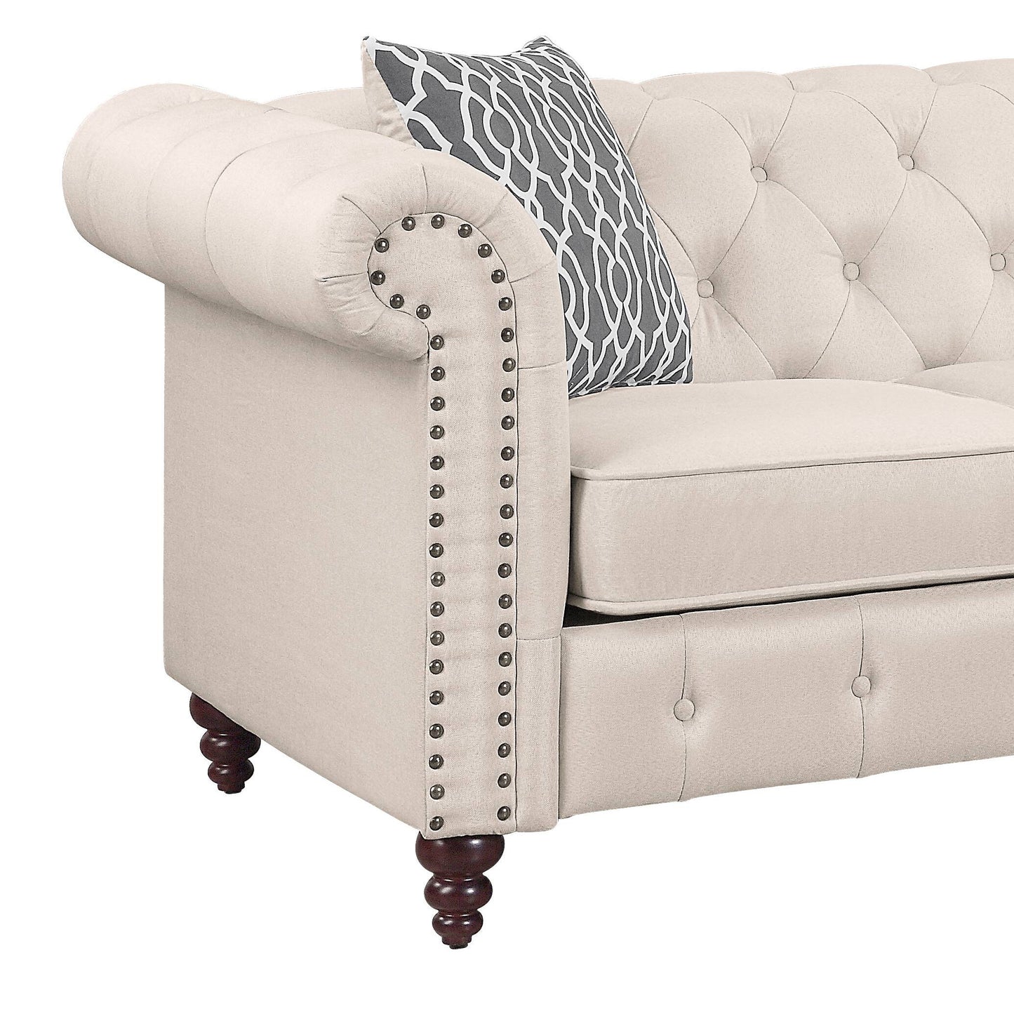 Waldina - Reversible Sectional Sofa - Beige