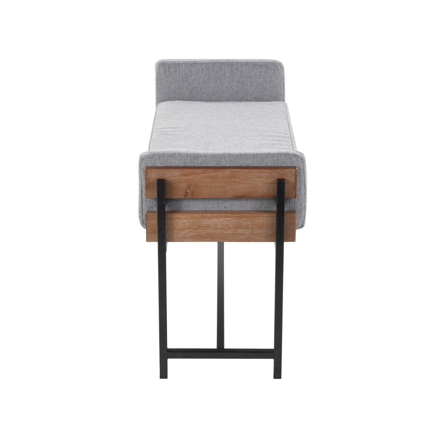 Kari - Farmhouse Bench - Black / Brown / Light Gray