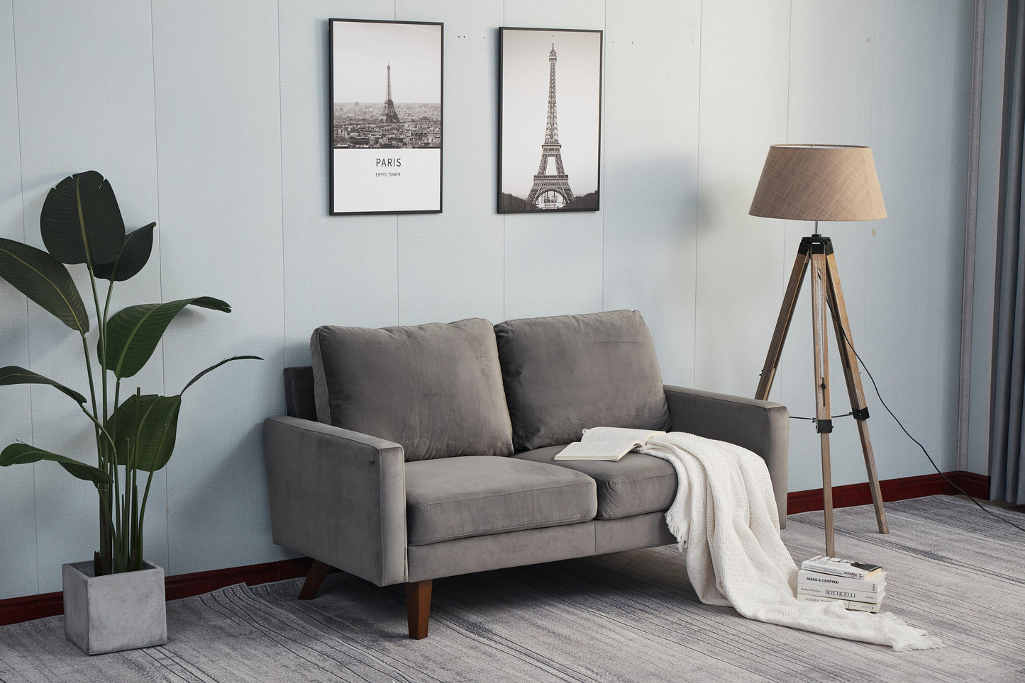 Plush Comfort Loveseat - Gray