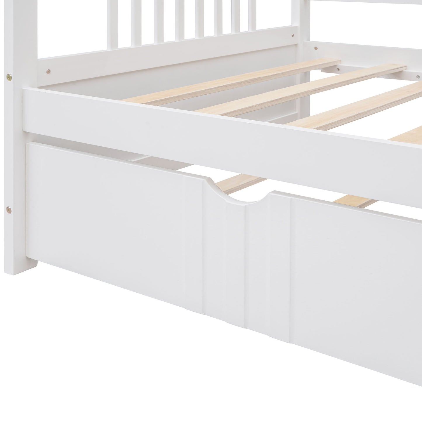 Twin Size DayBed With Twin Size Trundle - White