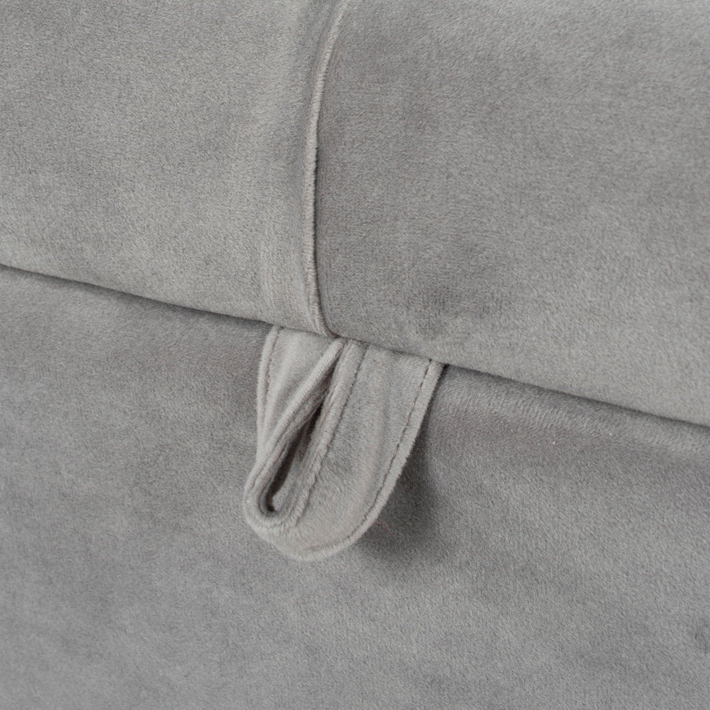 Jacqueline - Tufted Roll Arm Storage Bench - Opal Gray