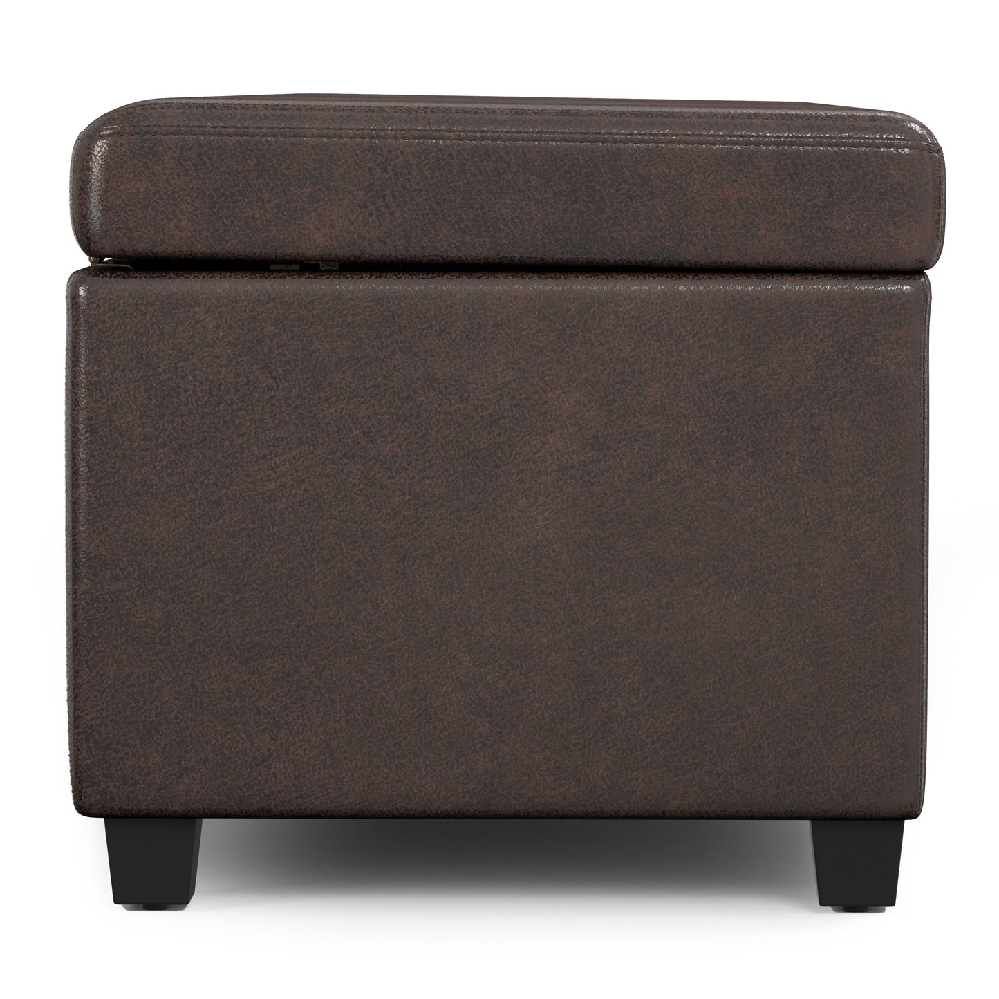 Avalon - Extra Large Storage Ottoman Bench - Distressed Brown