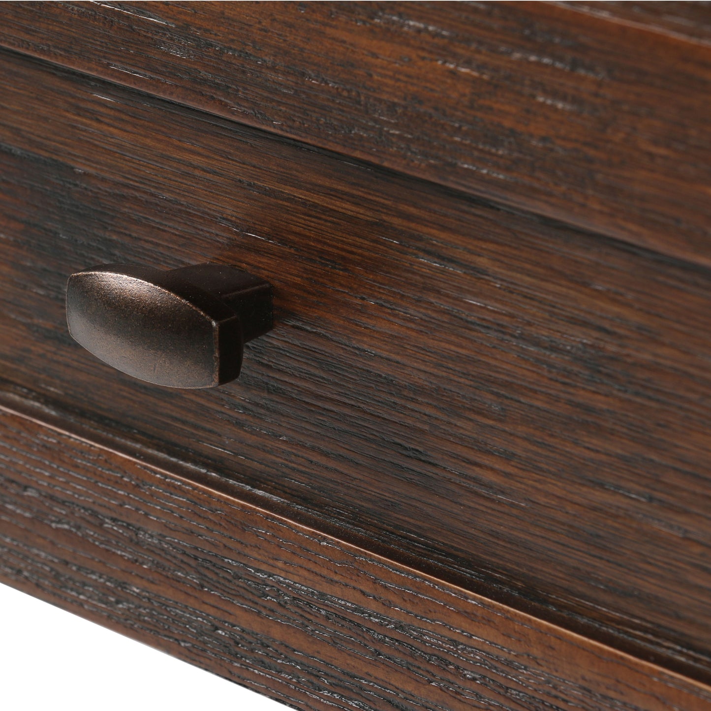 Warm Shaker - End Table - Distressed Charcoal Brown
