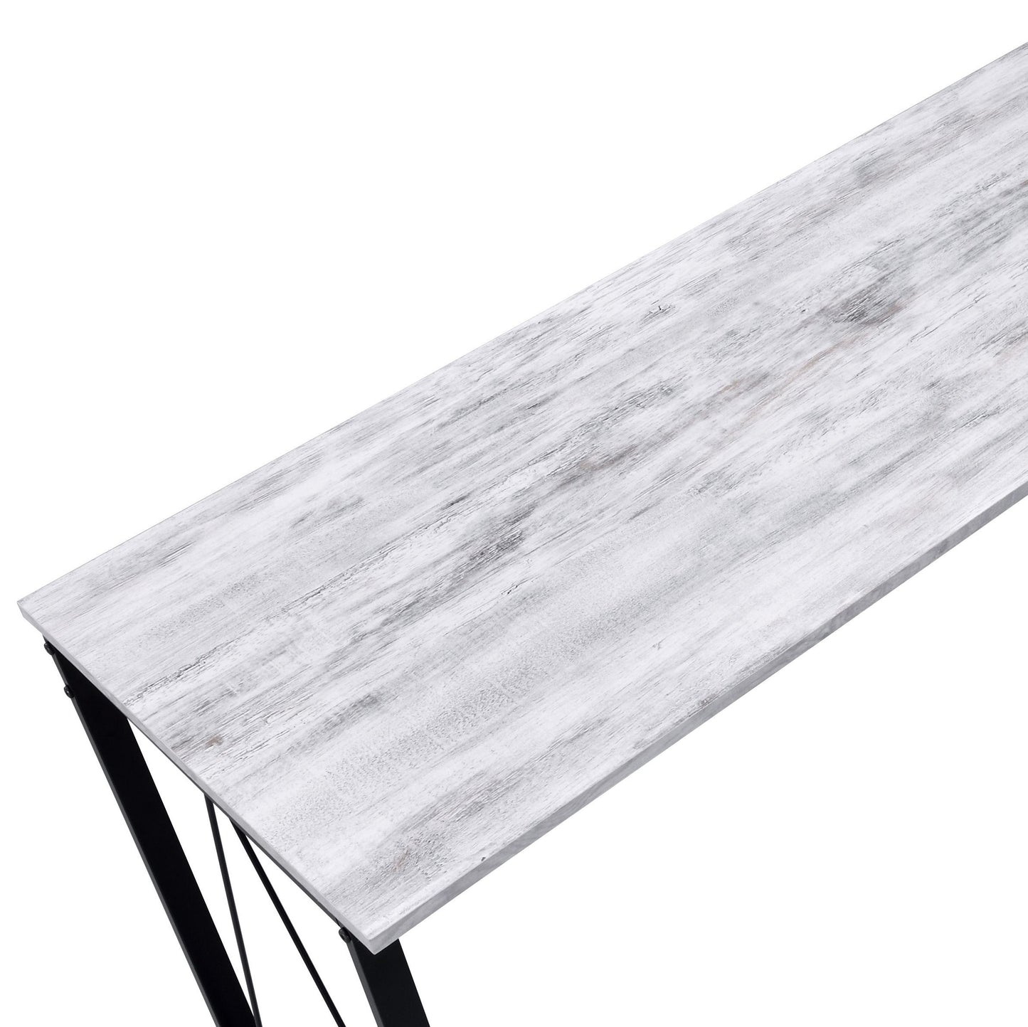 Zaidin - Writing Desk - Antique White / Black