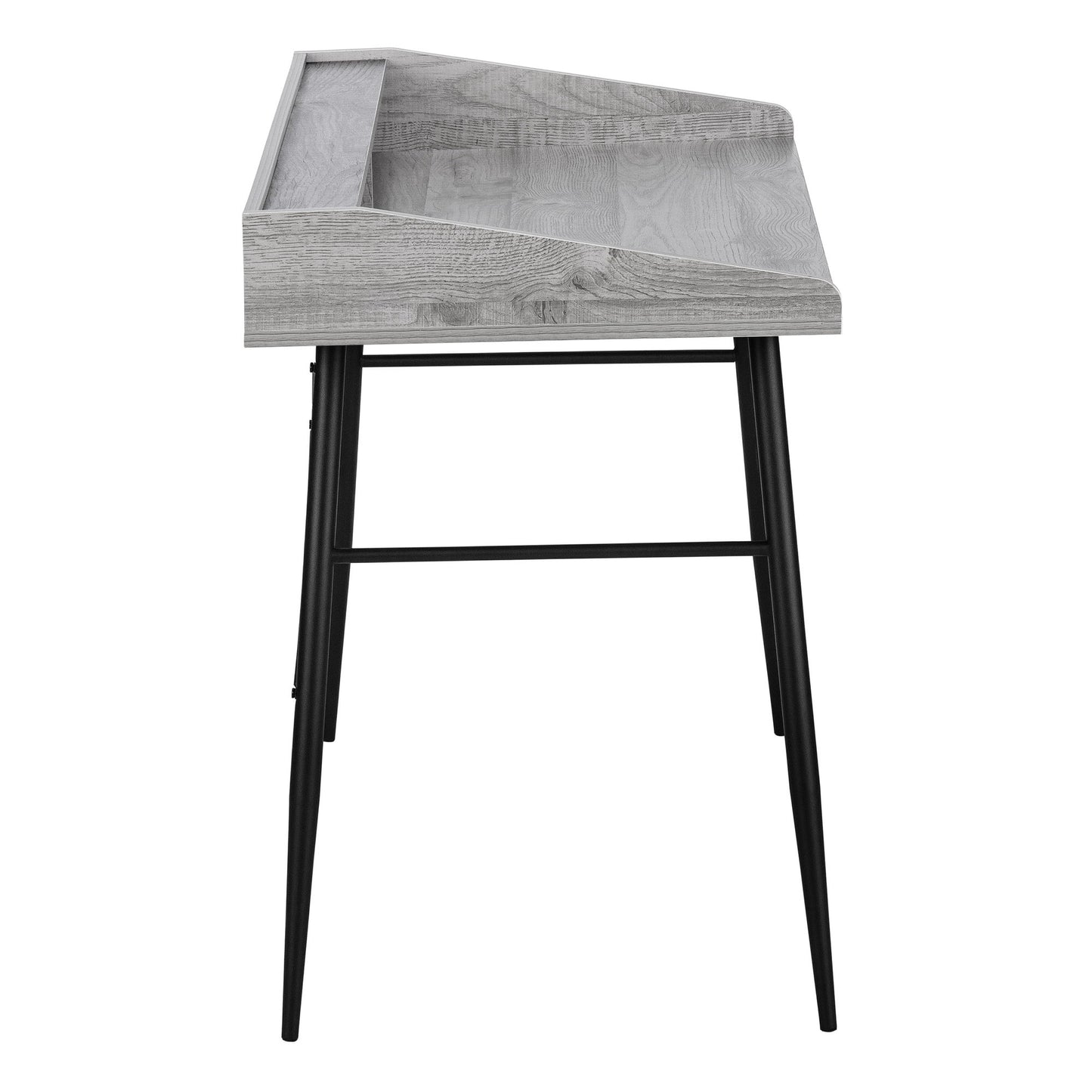 Computer Desk For Home Office, Storage Shelves, Versatile Placement - Gray