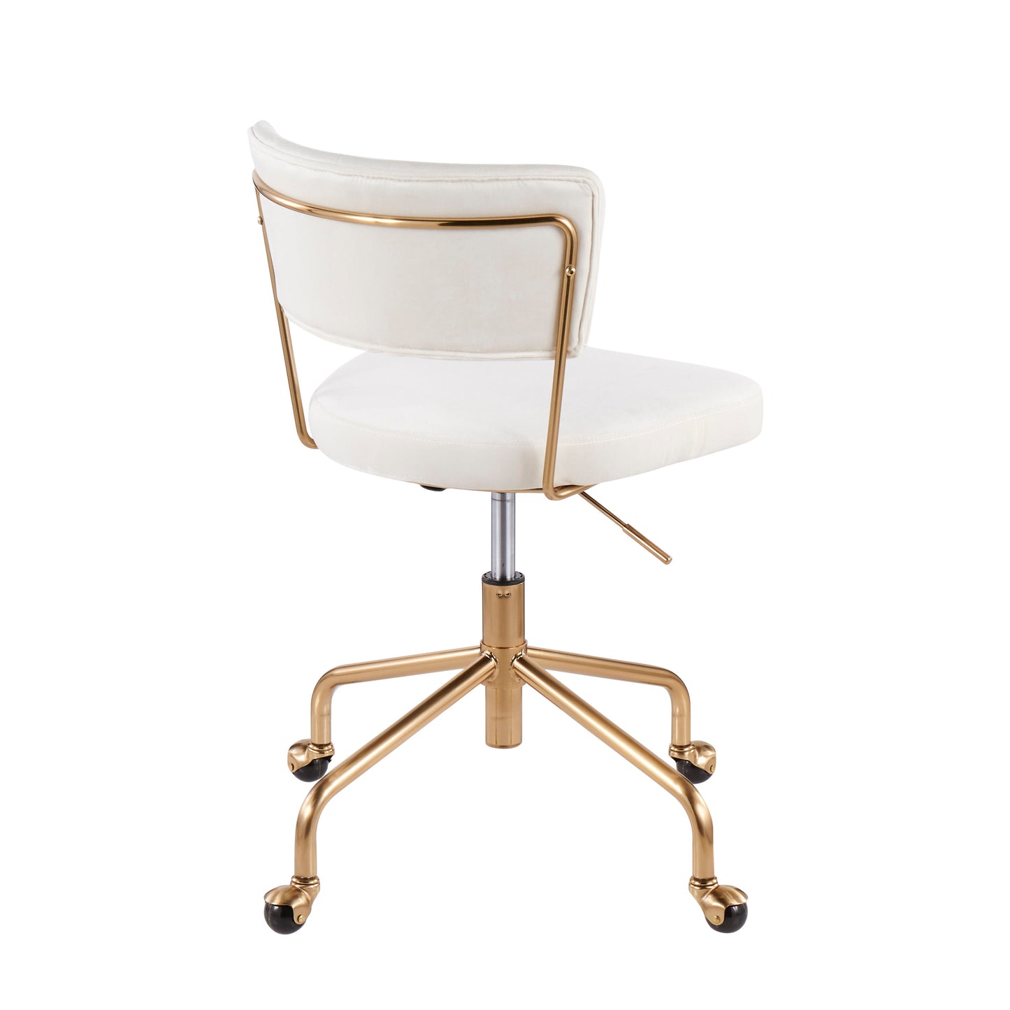 Tania - Contemporary Task Chair - Gold / Cream