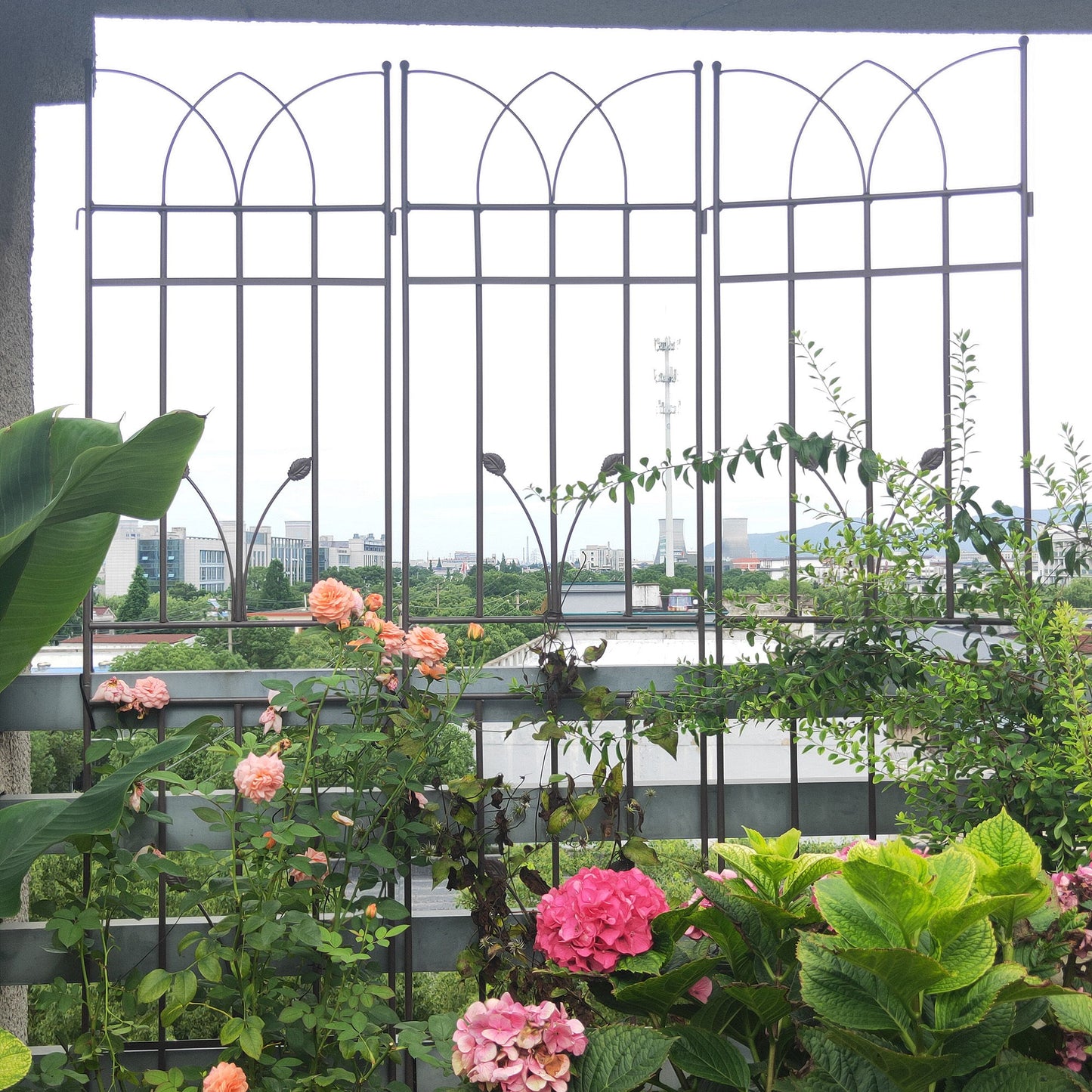2 Pack Metal Garden Trellis Rustproof Trellis For Climbing Plants Outdoor Flower Support - Brown