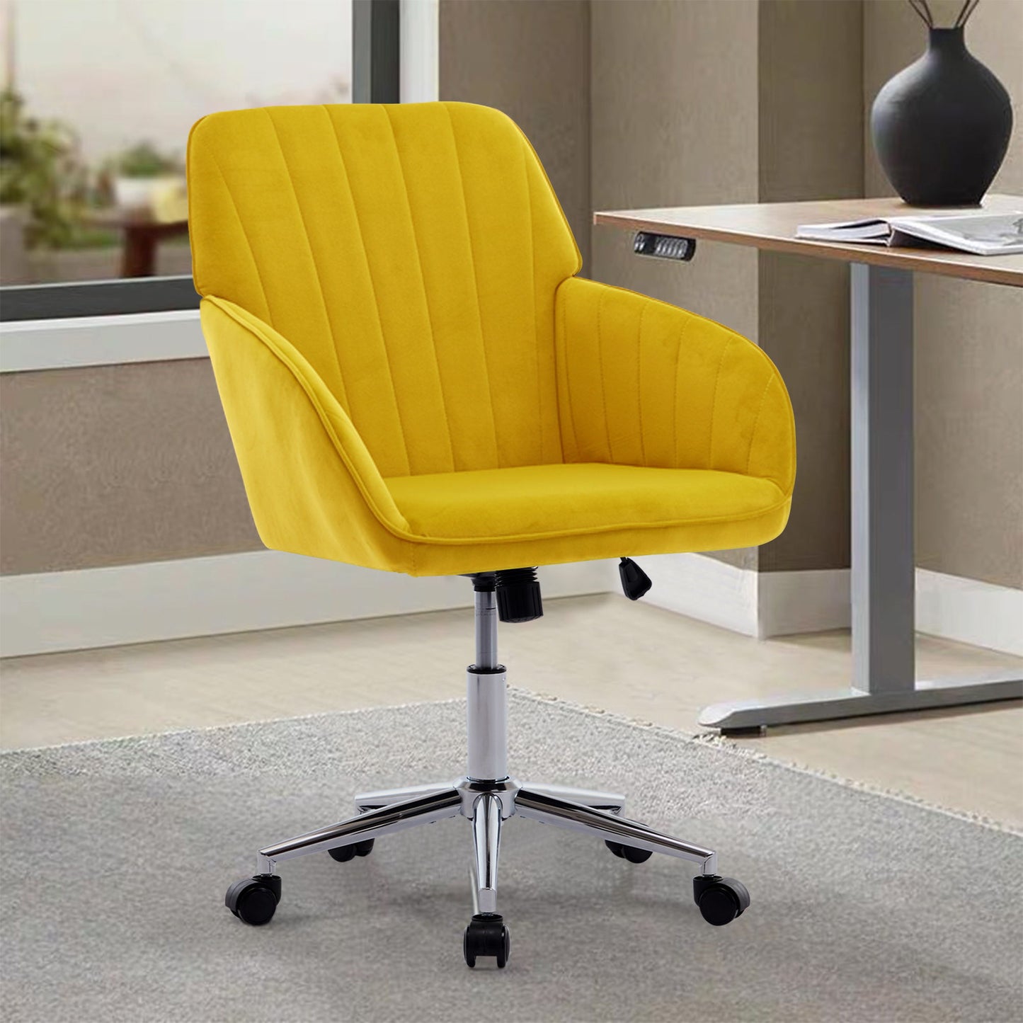 Swivel Office Chair - Bright Yellow