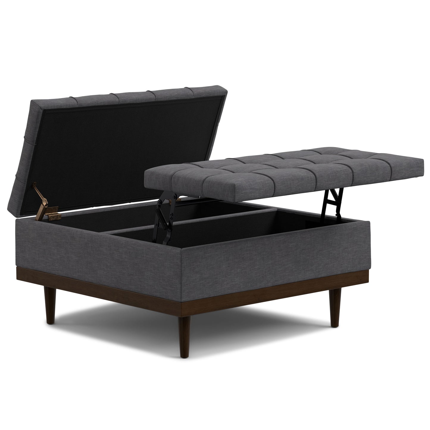 Mariah - Lift Top Table Storage Ottoman - Gray