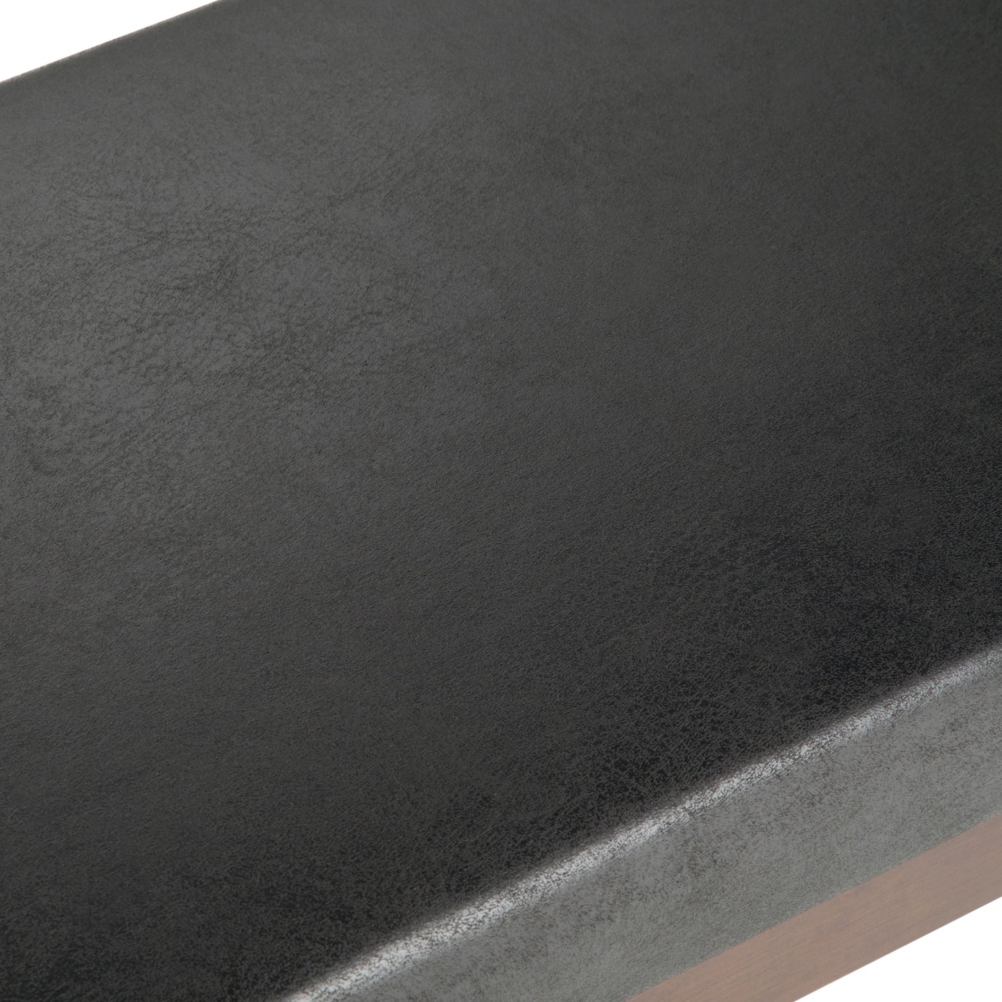 Chanelle - Mid Century Ottoman Bench - Distressed Black