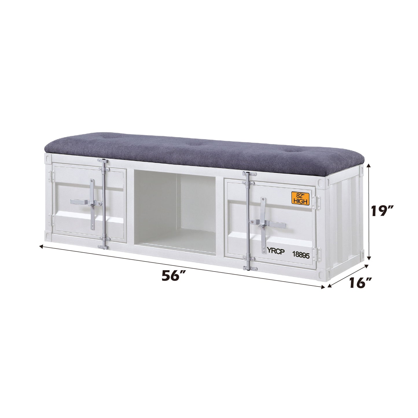 Cargo - Bench With Storage - Gray / White
