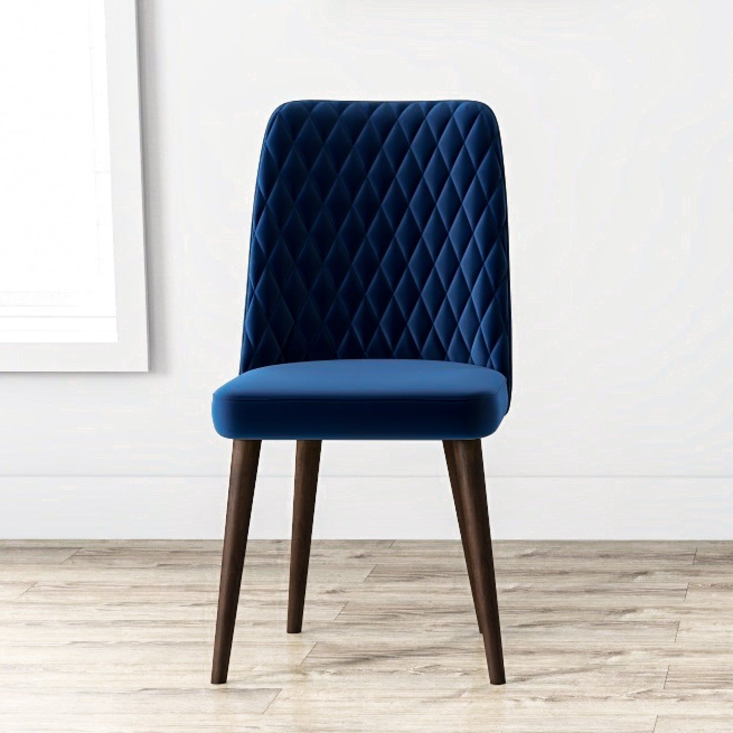 Katie - Mid-Century Modern Velvet Dining Chair (Set of 2) - Blue