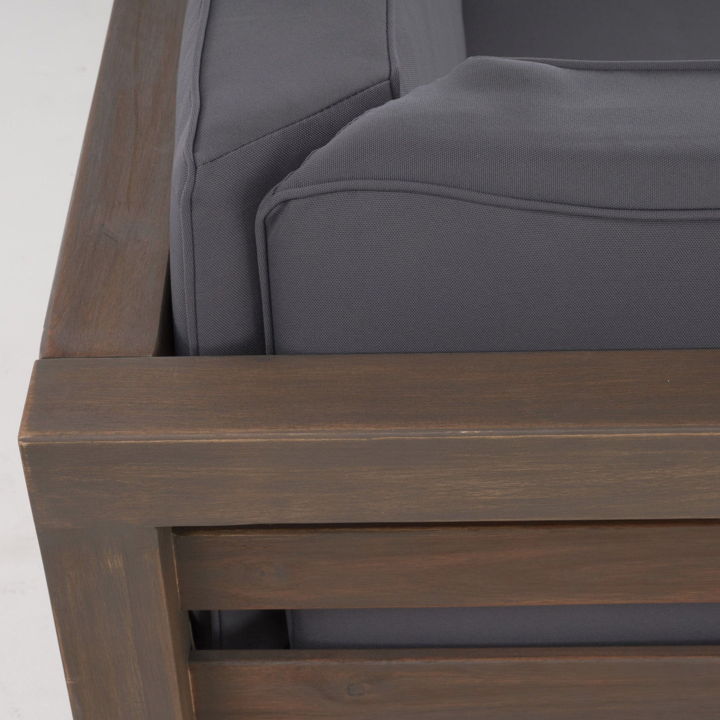 Oana - Right Corner Bench And Coffee Table - Dark Gray
