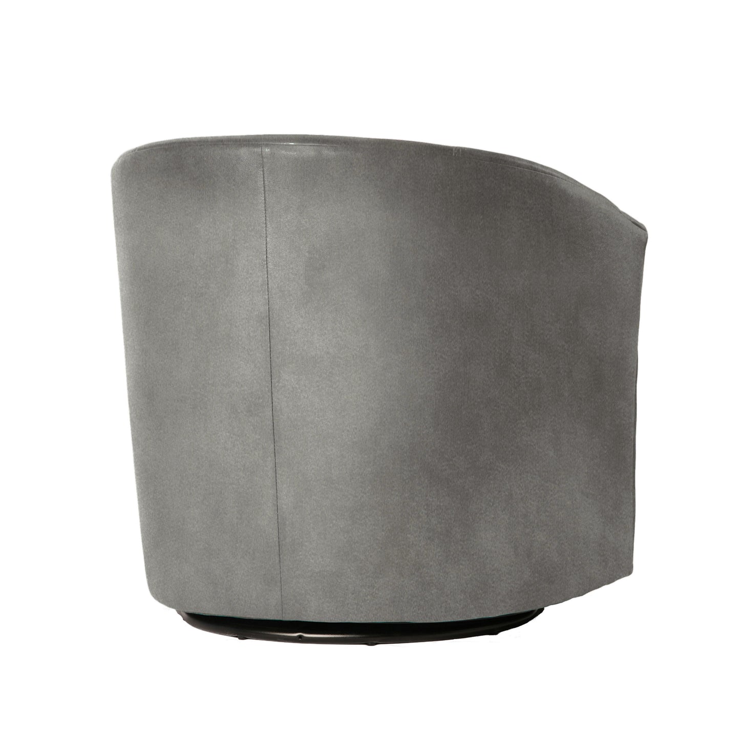 Eden - Ash Swivel Chair With 360 Degree Base Microfiber Upholstery And Solid Hardwood Frame - Gray