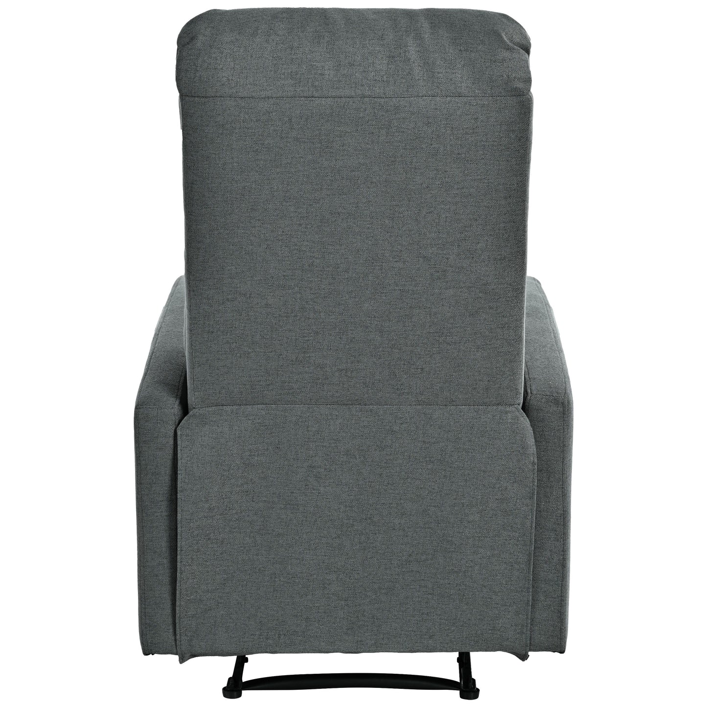 Modern Manual Recliner, Home Theater Chair With Adjustable Backrest For Living Room - Charcoal