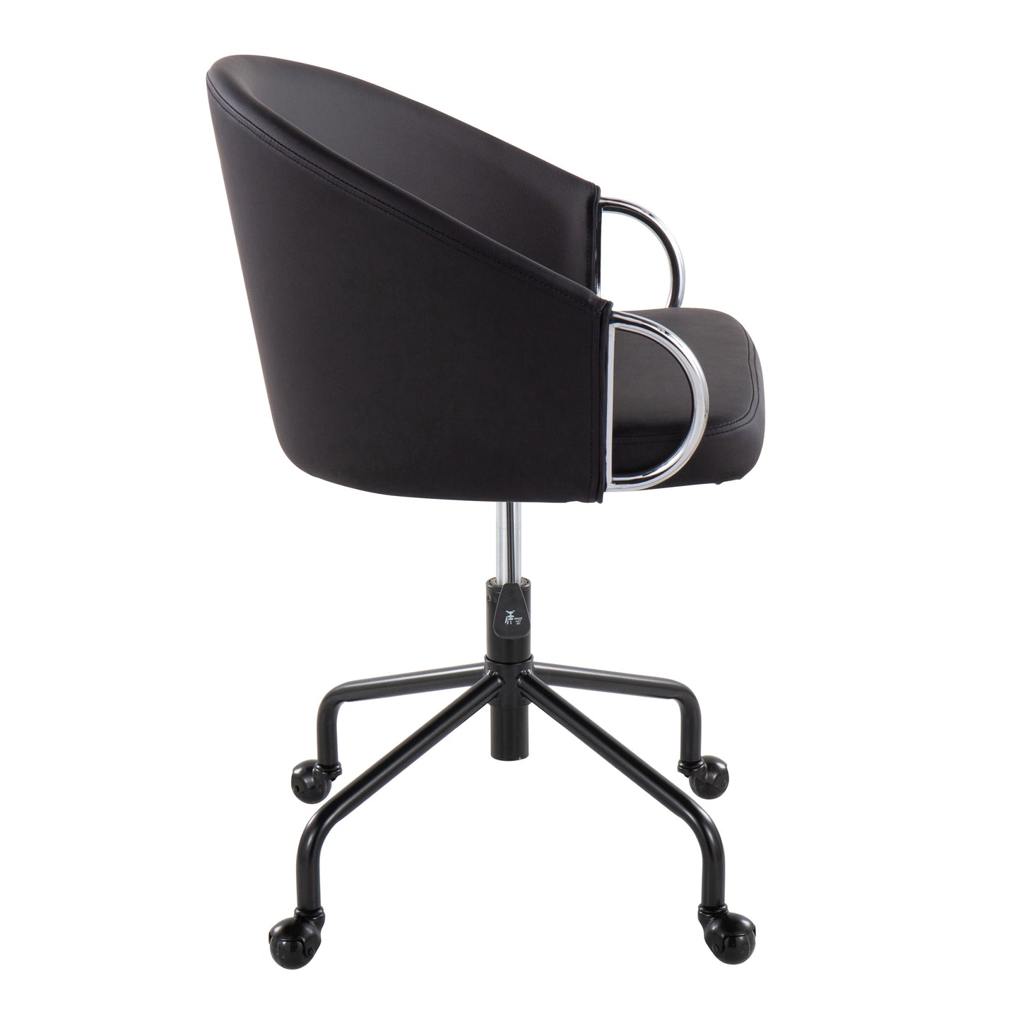 Claire - Contemporary / Glam Task Chair - Black / Silver