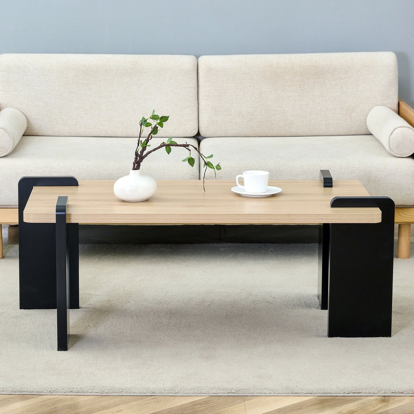 Coffee Table, Suitable For Modern Minimalist Living Rooms - Natural Wood