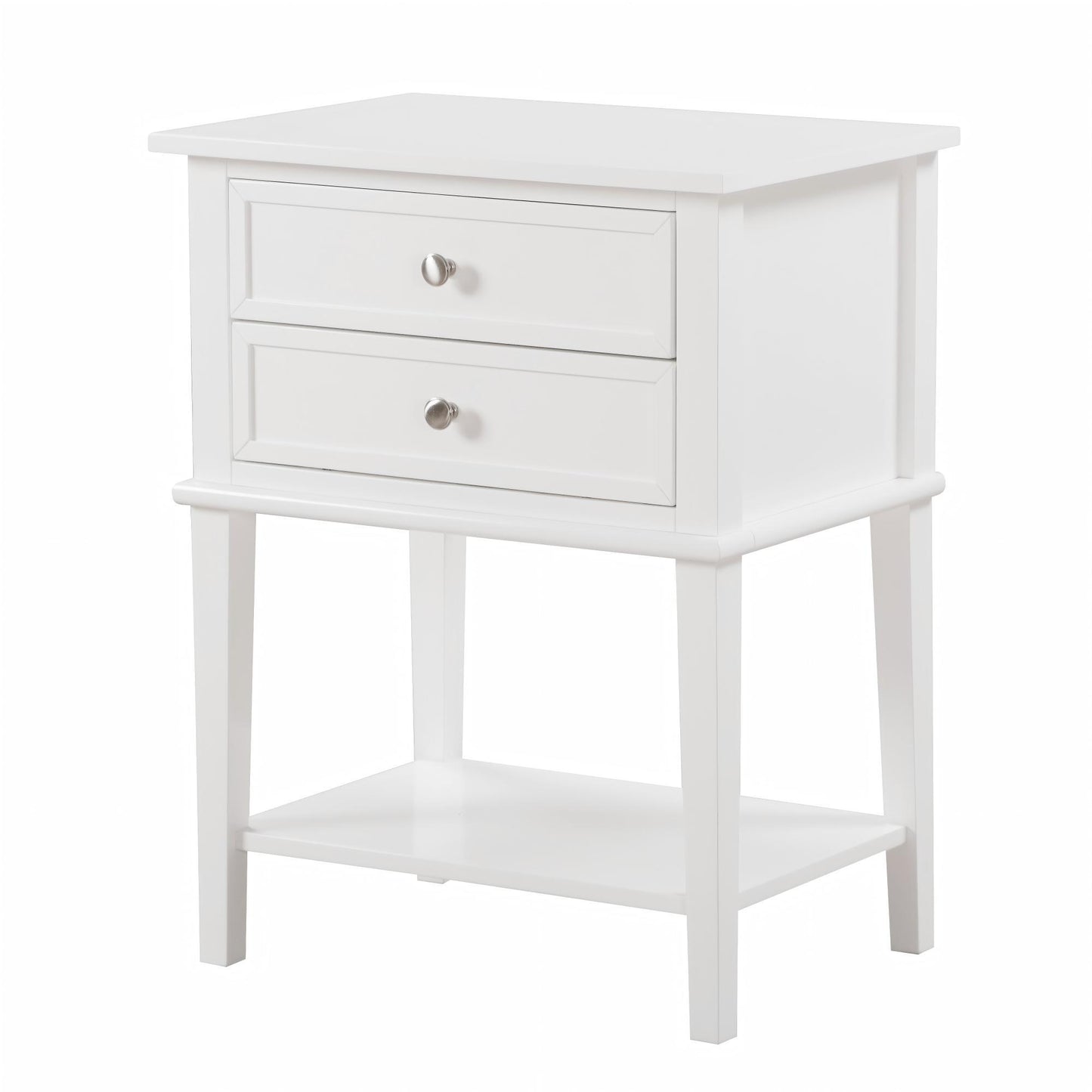 Newton - Stylish Contemporary Nightstand - White