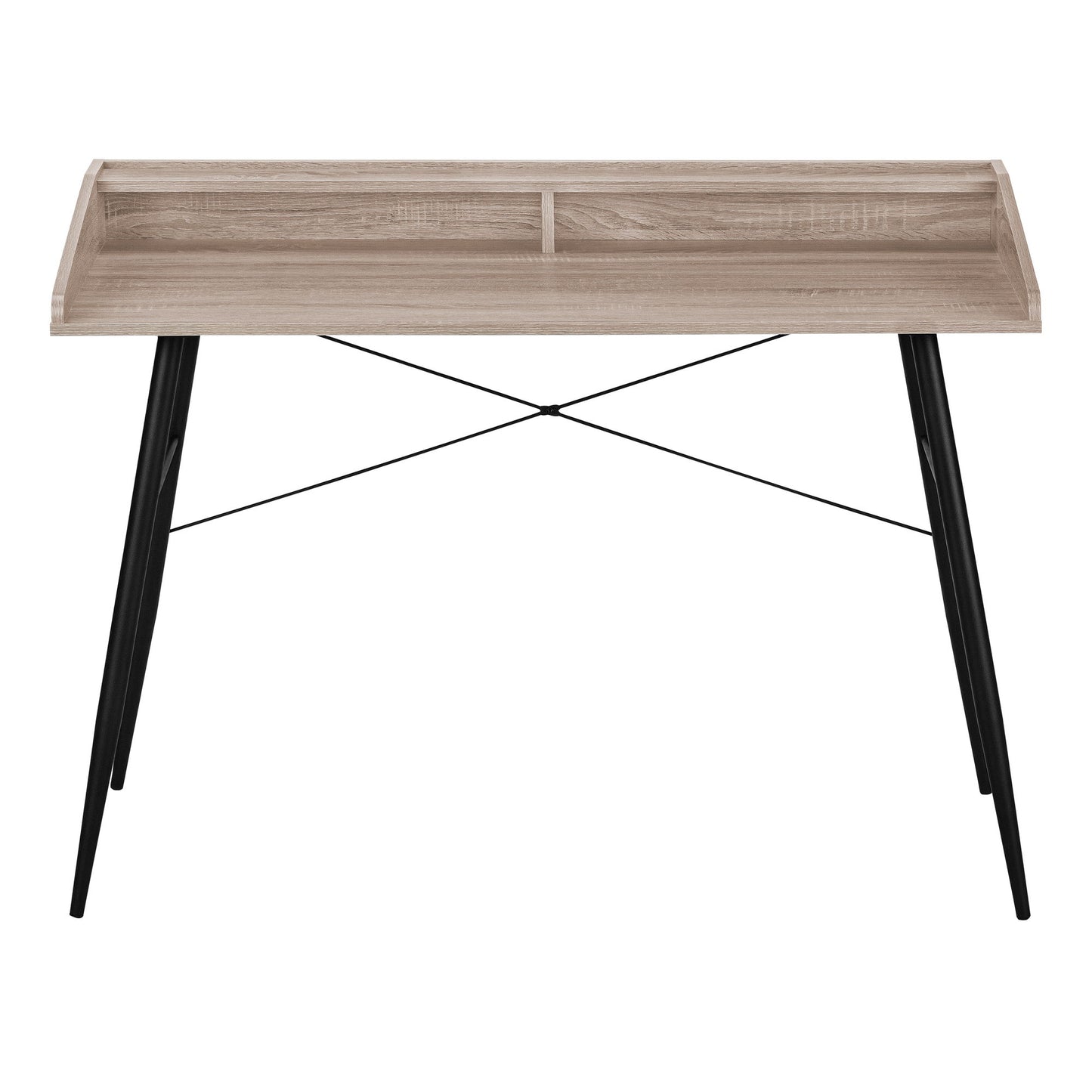Computer Desk For Home Office, Laptop, Storage Shelves, Contemporary Versatile Placement - Taupe