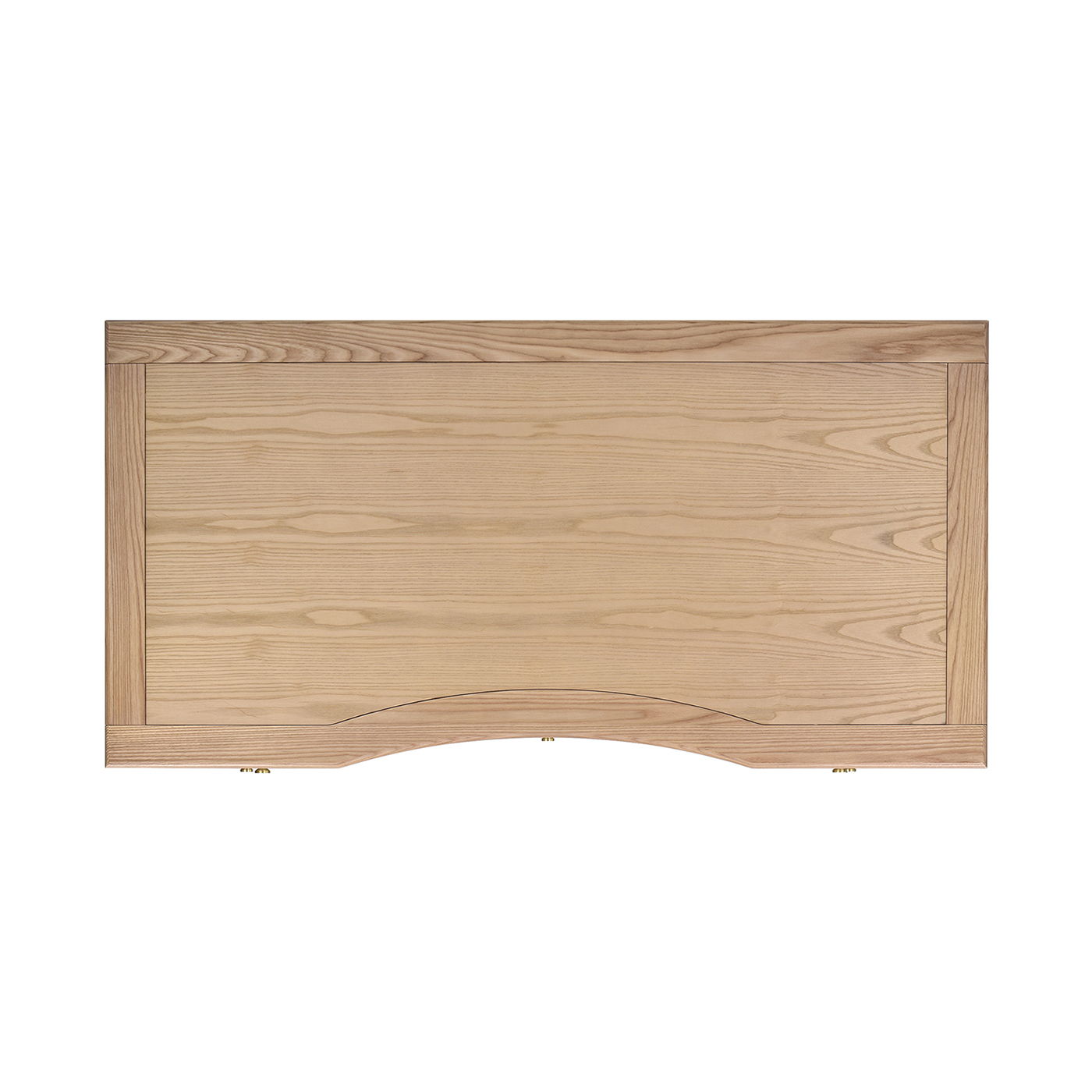 Dauphin - Gold Accent 5 Drawer Executive Desk - Natural Brown
