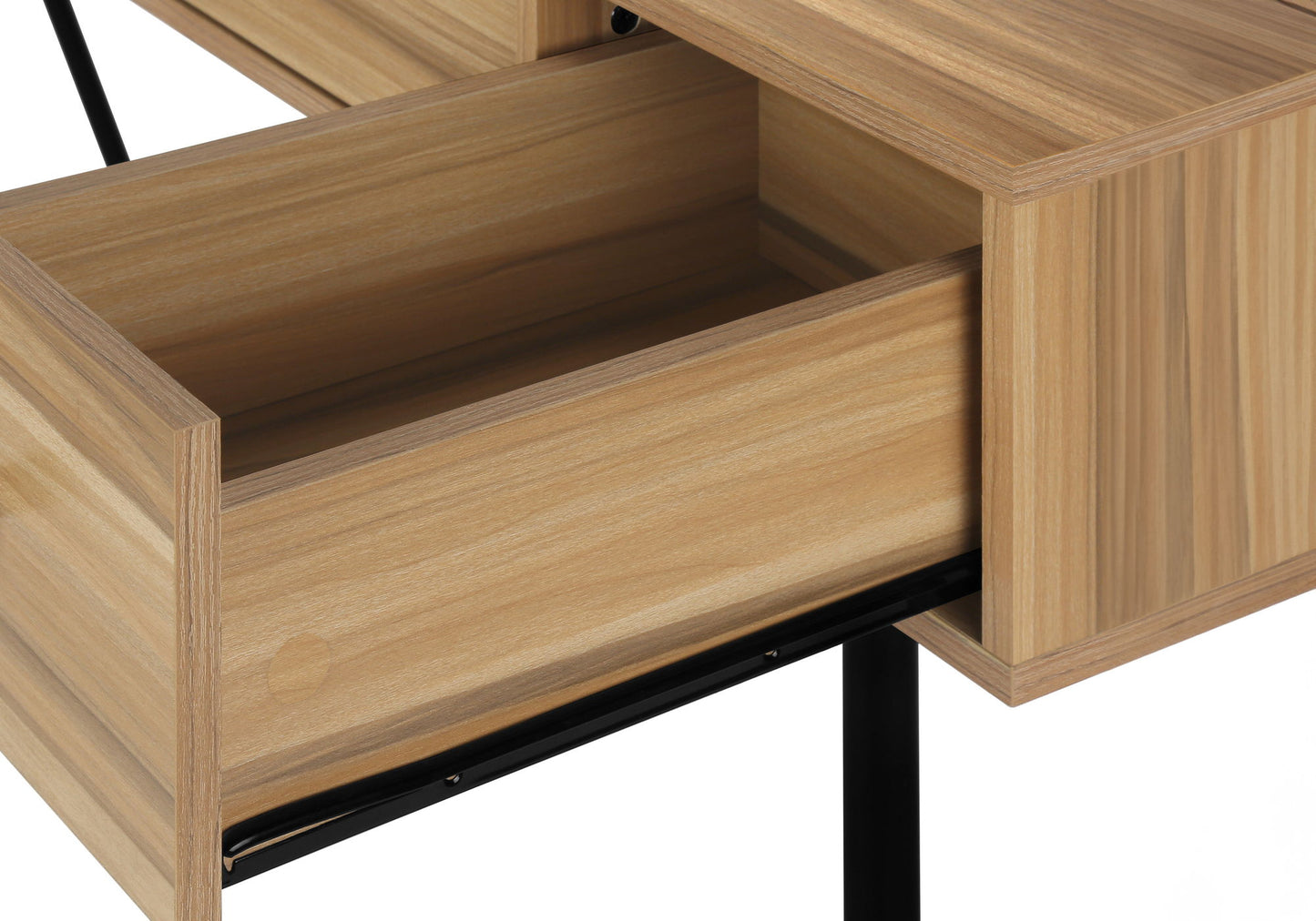 Computer Desk For Home Office, Laptop, Storage Drawers, Transitional, Elegant Design - Brown
