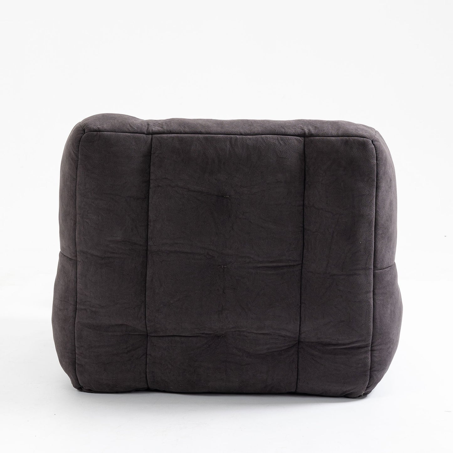 Fluffy Bean Bag Chair, Comfortable Bean Bag For Adults And Children, Super Soft Lazy Sofa Chair With Memory Foam And Ottoman, Indoor Modern Focus Bean Bag Chair For Living Room, Bedroom, Apartment - Black