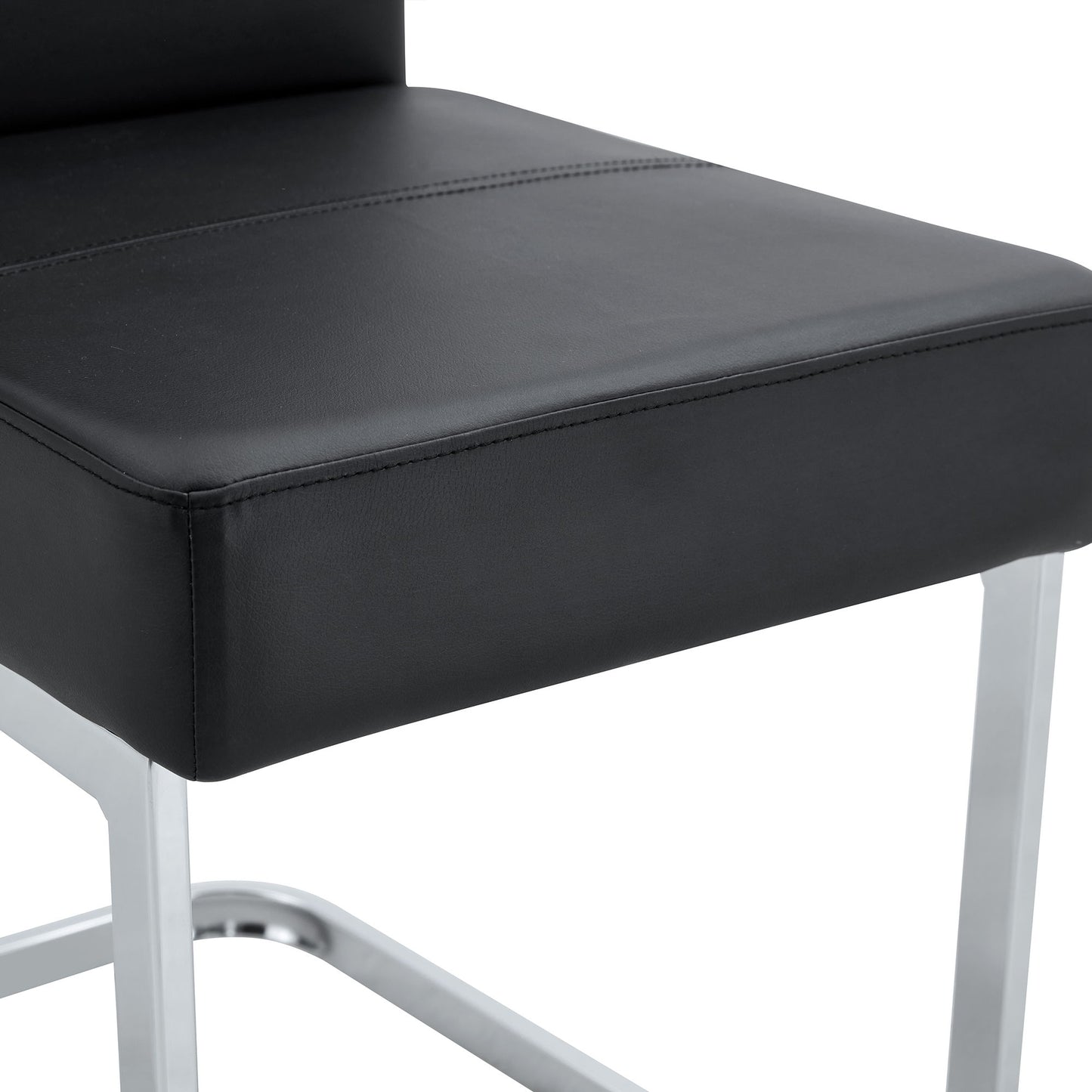(Set of 4) Thickened Dining Chairs With Built In Spring Packages And Ergonomic Design Perfectly Blending Comfort And Elegance - Black