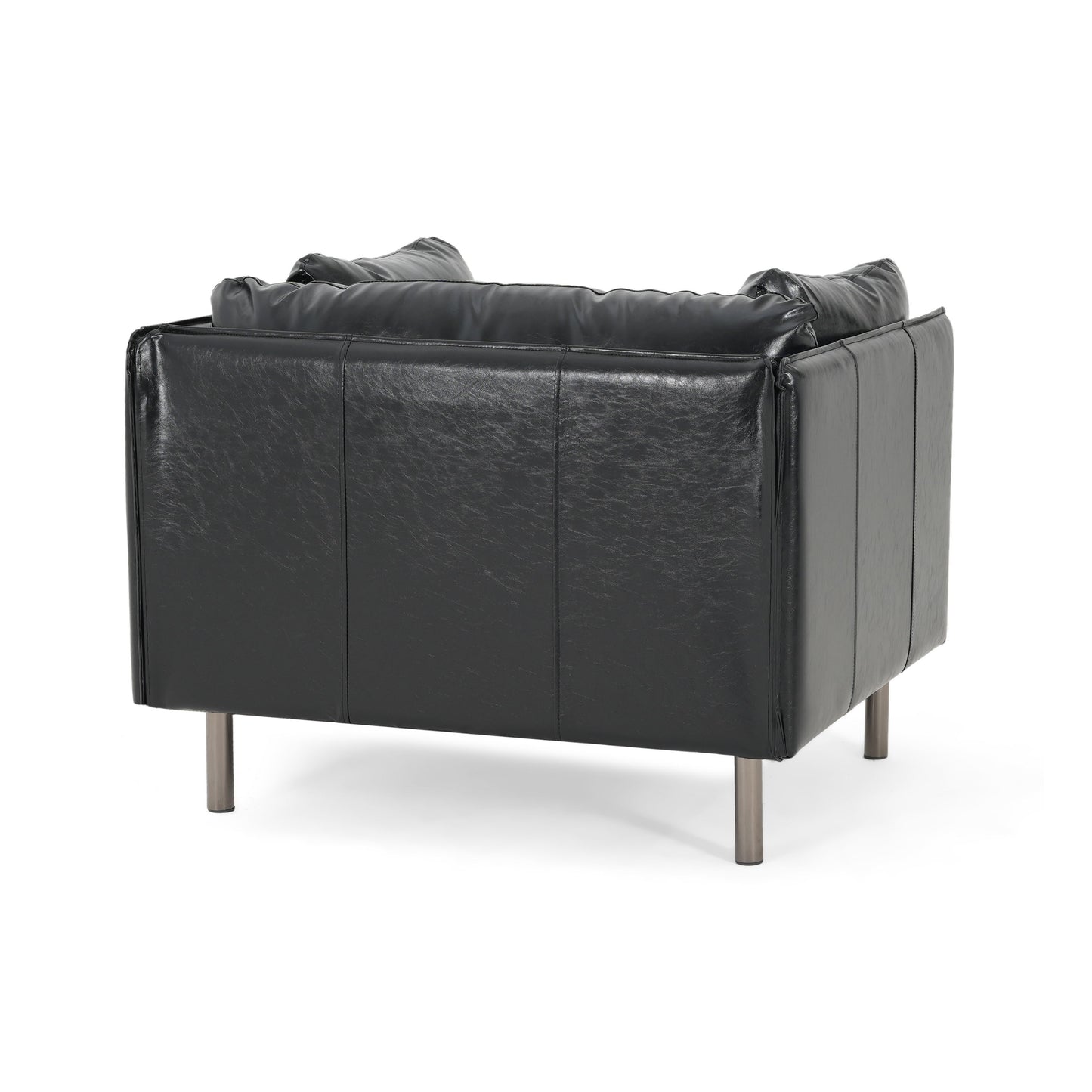 Vintage Lounge Chair With Polyester Upholstery - Black