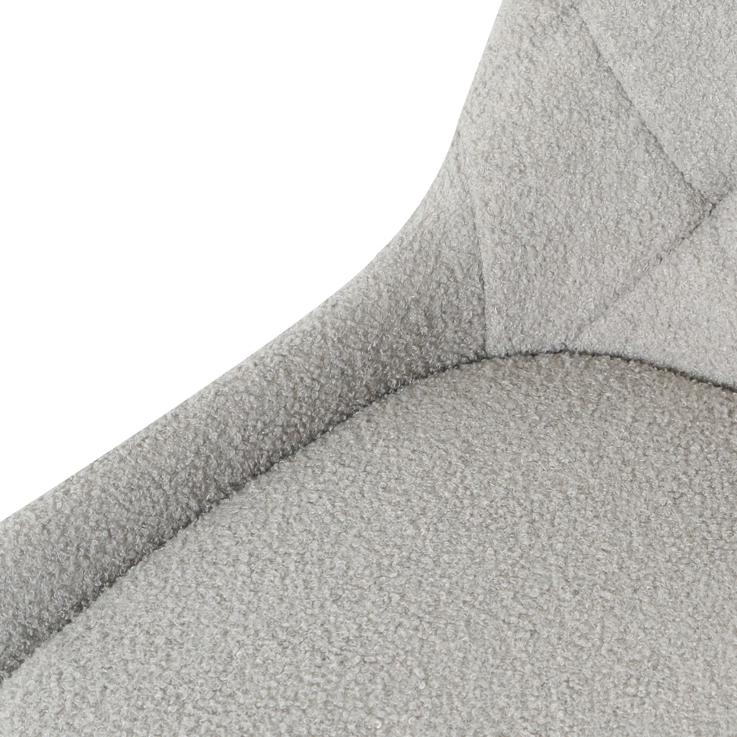 Modern Teddy Velvet Fabric Dining Chair With Gold Plated 5 Claw Legs - Gray
