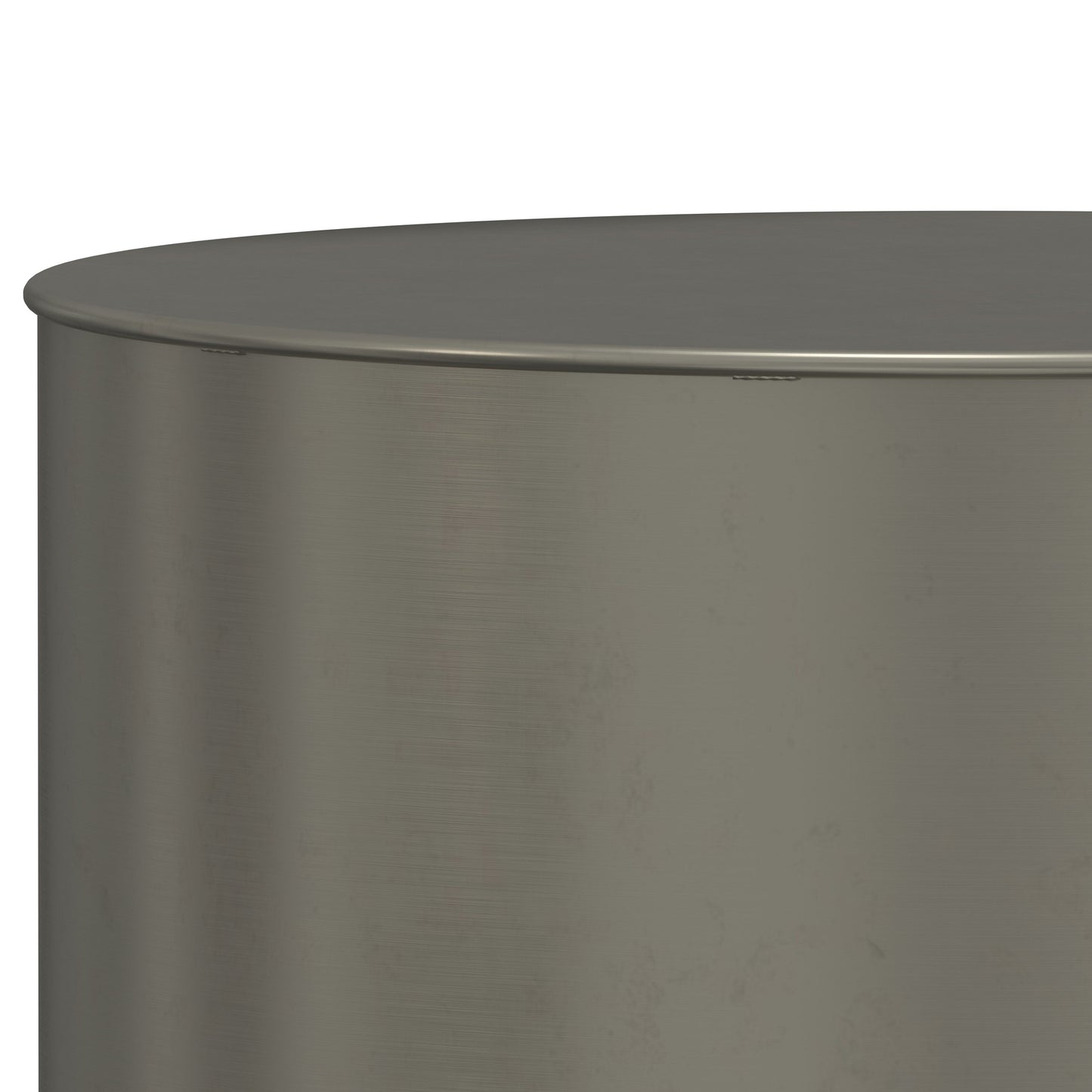 Curtis - Metal Cylinder Accent Table - Ombre Black / Silver