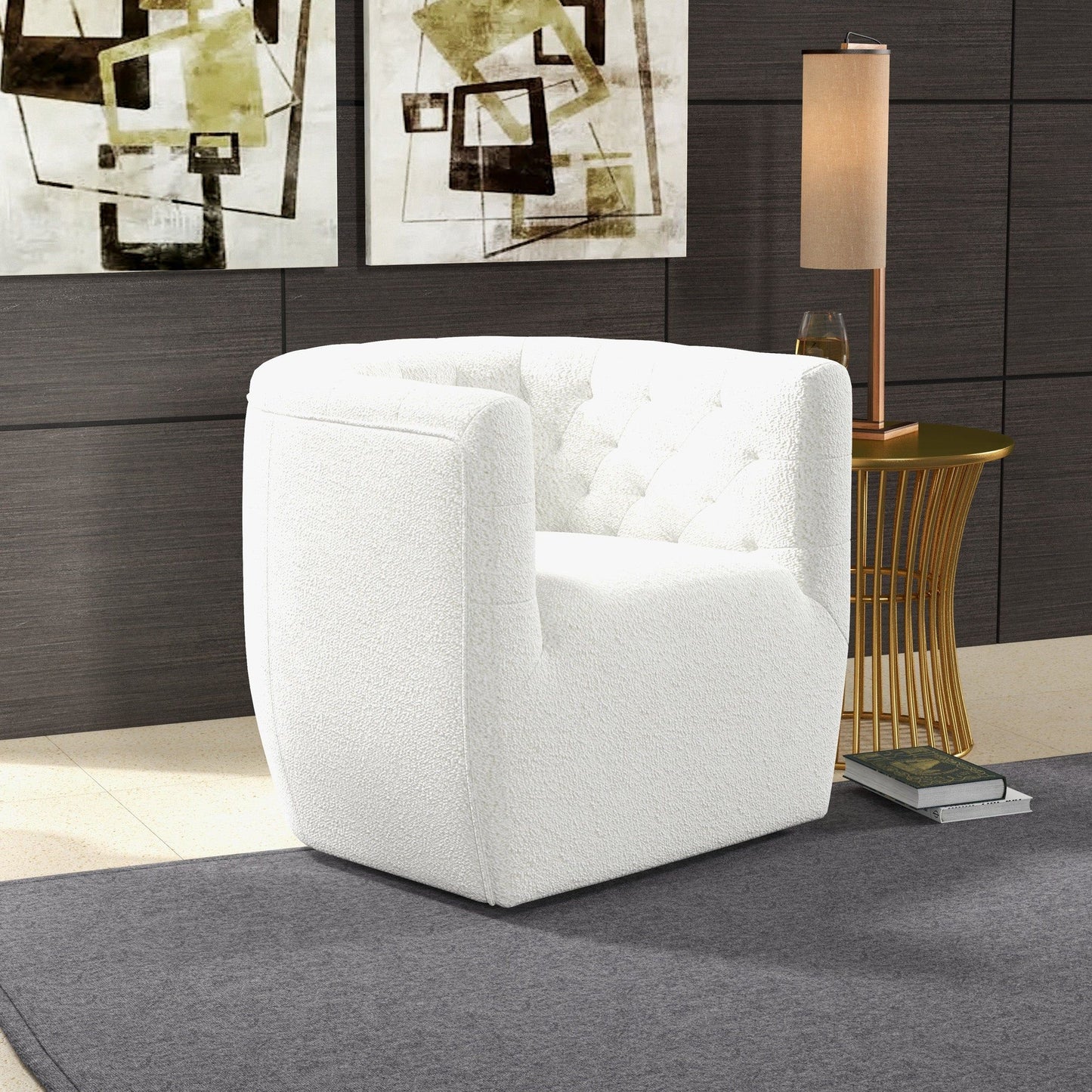 Delaney - Swivel Chair - Fabric - Beige