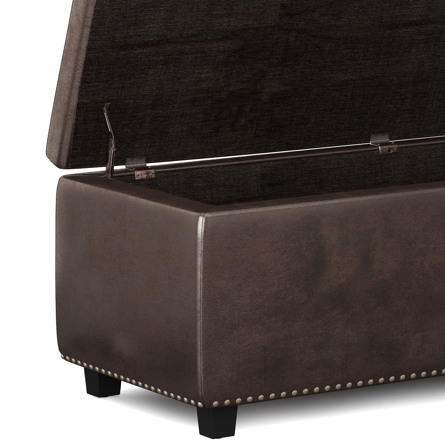 Hamilton - Storage Ottoman - Distressed Brown
