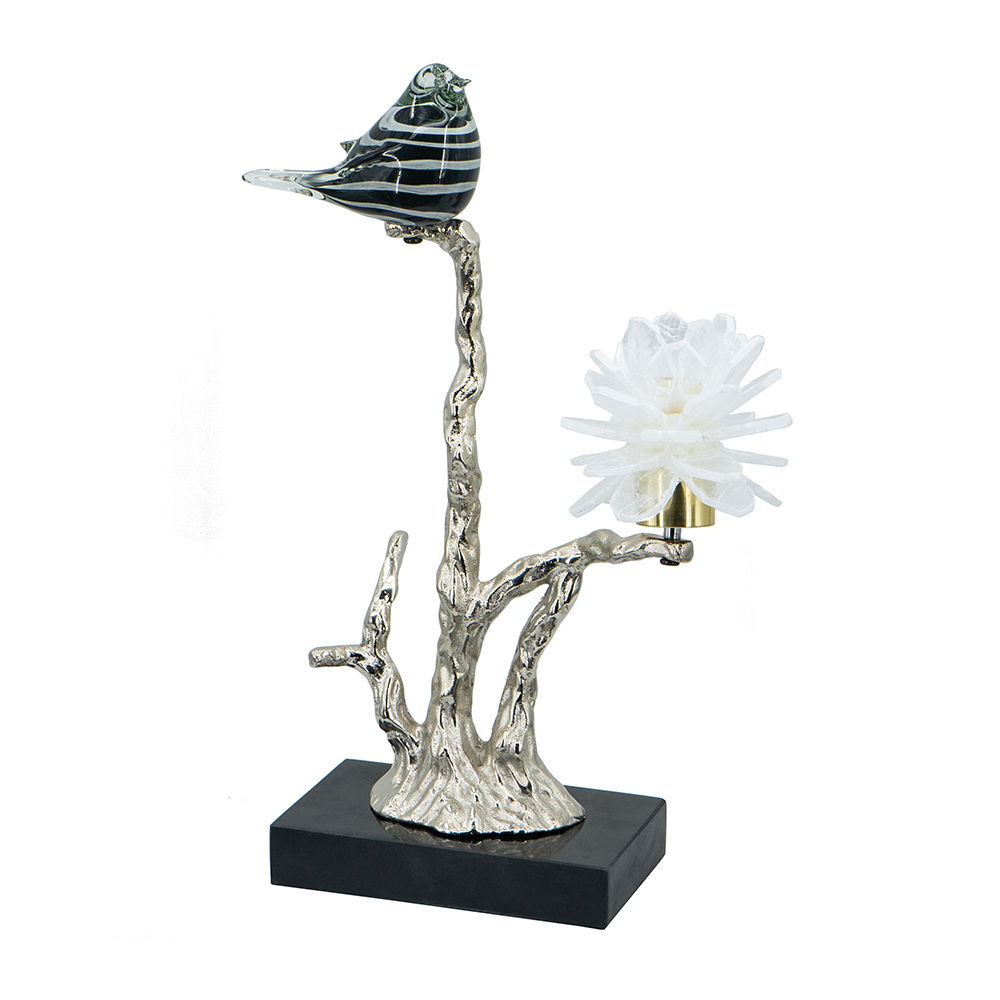Aluminum Candle Holder & Marble Stand - Multicolor