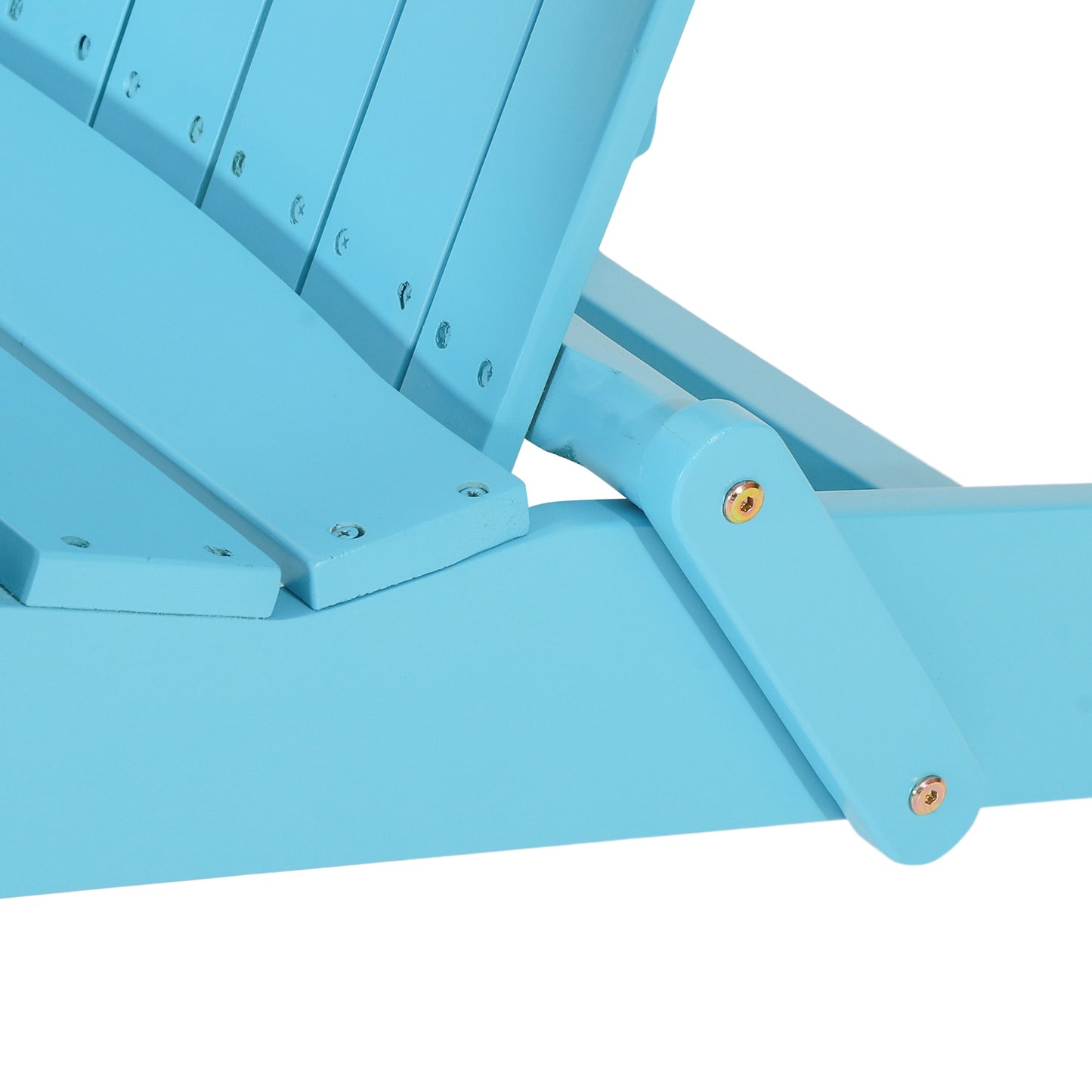 Malibu Transitional Adirondack Chair With Foldable Design - Blue