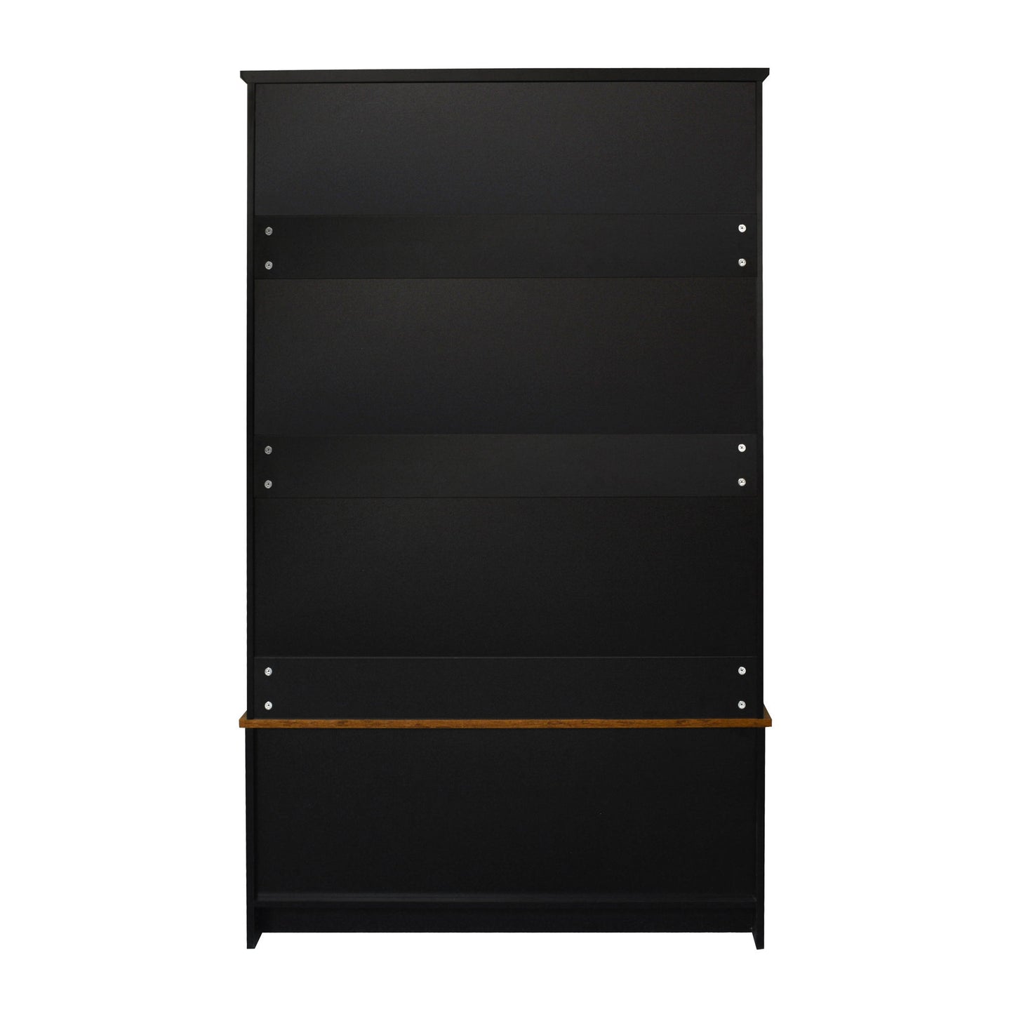 Modern Hall Tree With Entryway Bench, 3 Shelves And Drawers, Wide Hall Tree With Storage Bench For Hallway - Black