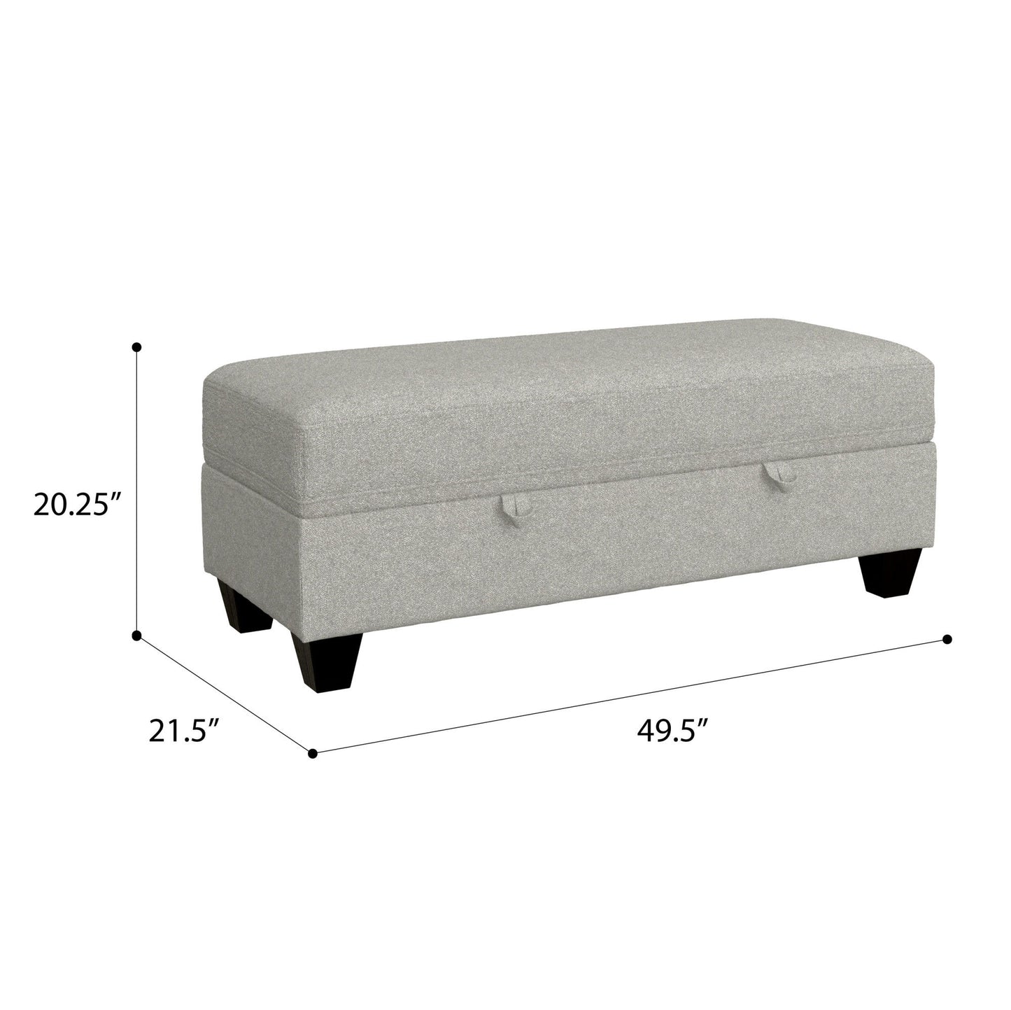 Drason - Storage Ottoman - Gray