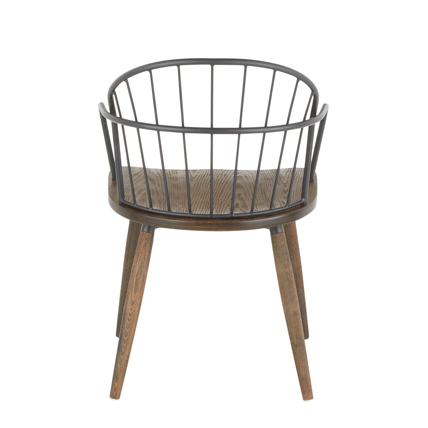 Riley - Industrial Chair - Dark Walnut / Black
