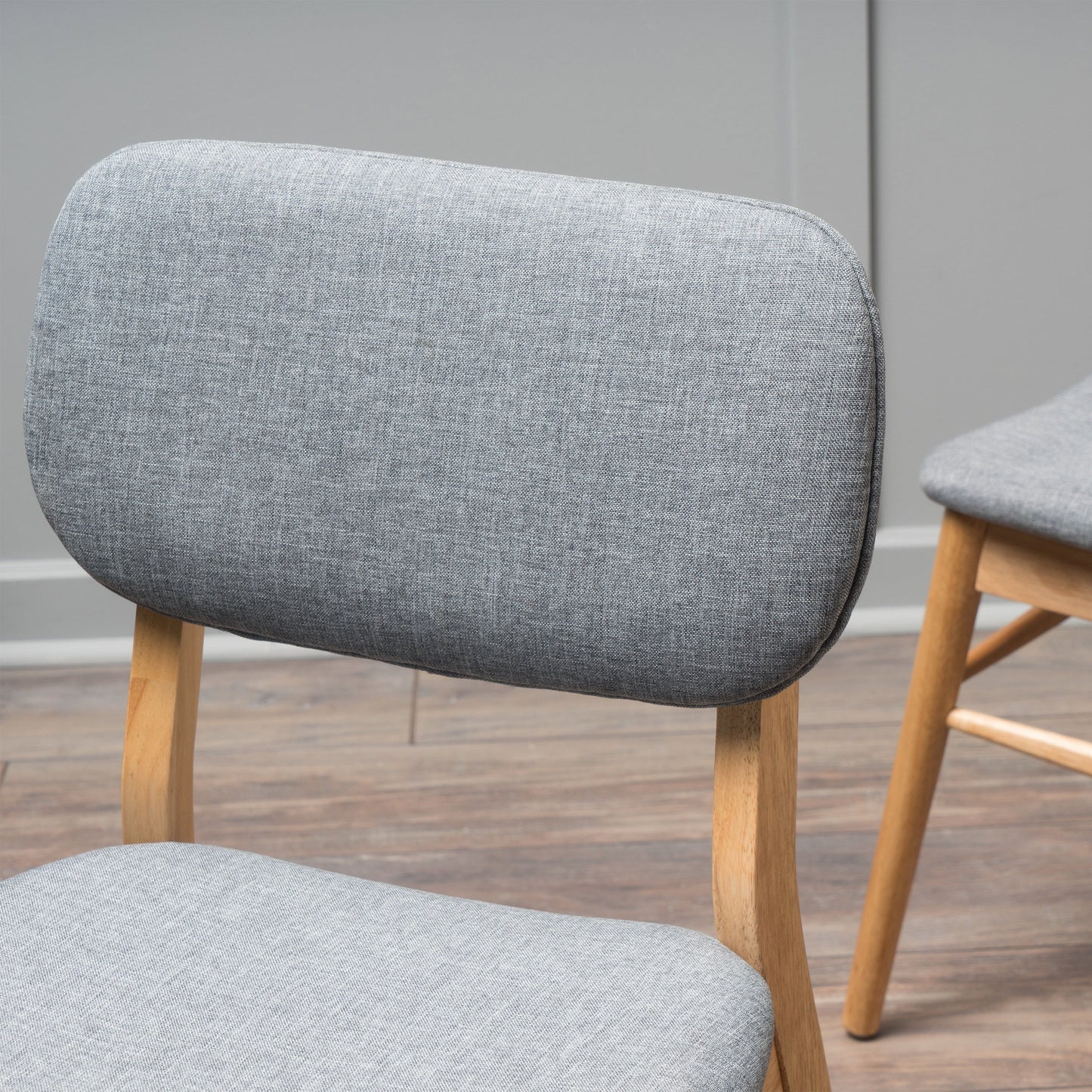 Voyager Upholstered Accent Chair With Splayed Legs And Wood Frame (Set of 2) - Gray