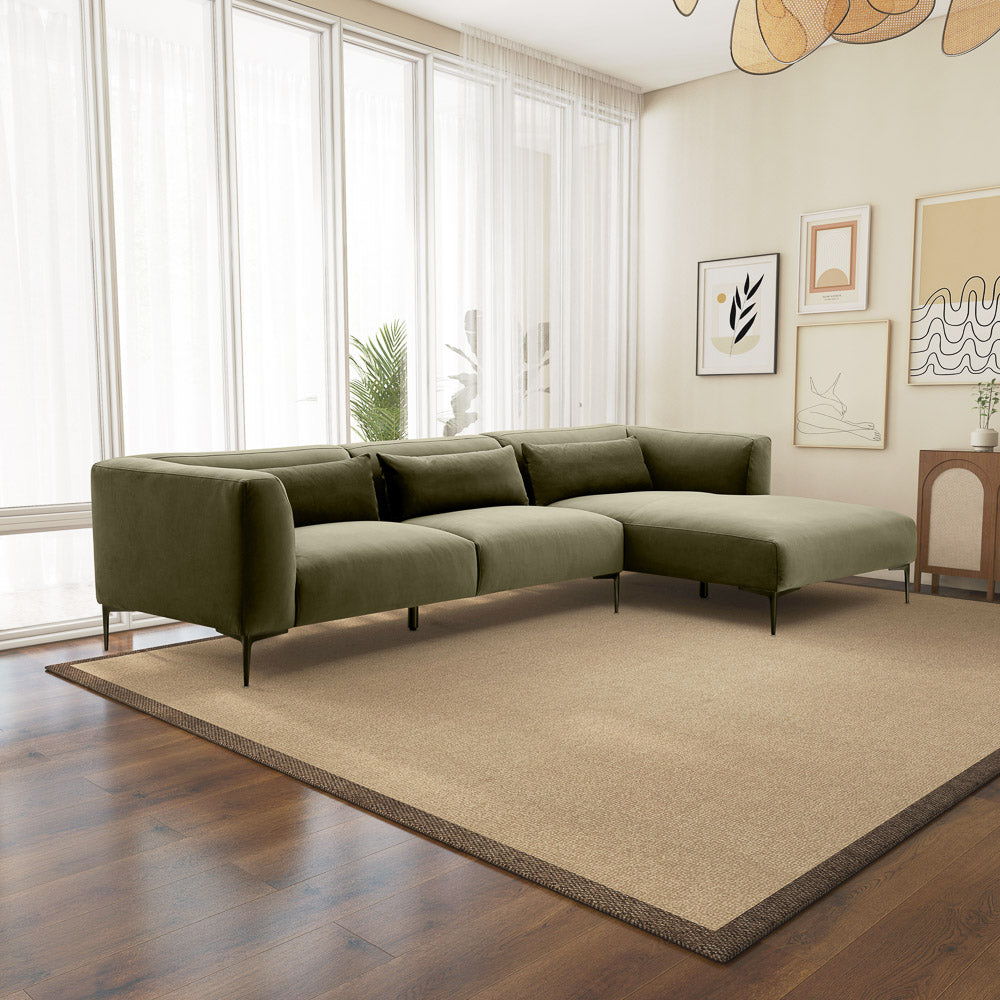 Laley - Right Facing L-Shaped Sectional - Green