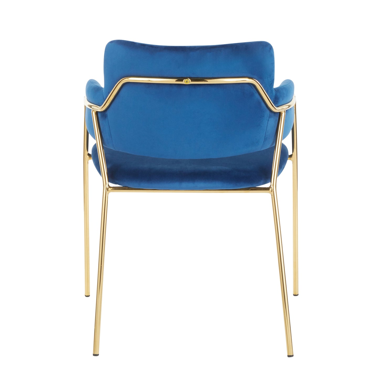 Napoli - Contemporary Chair (Set of 2) - Gold / Blue