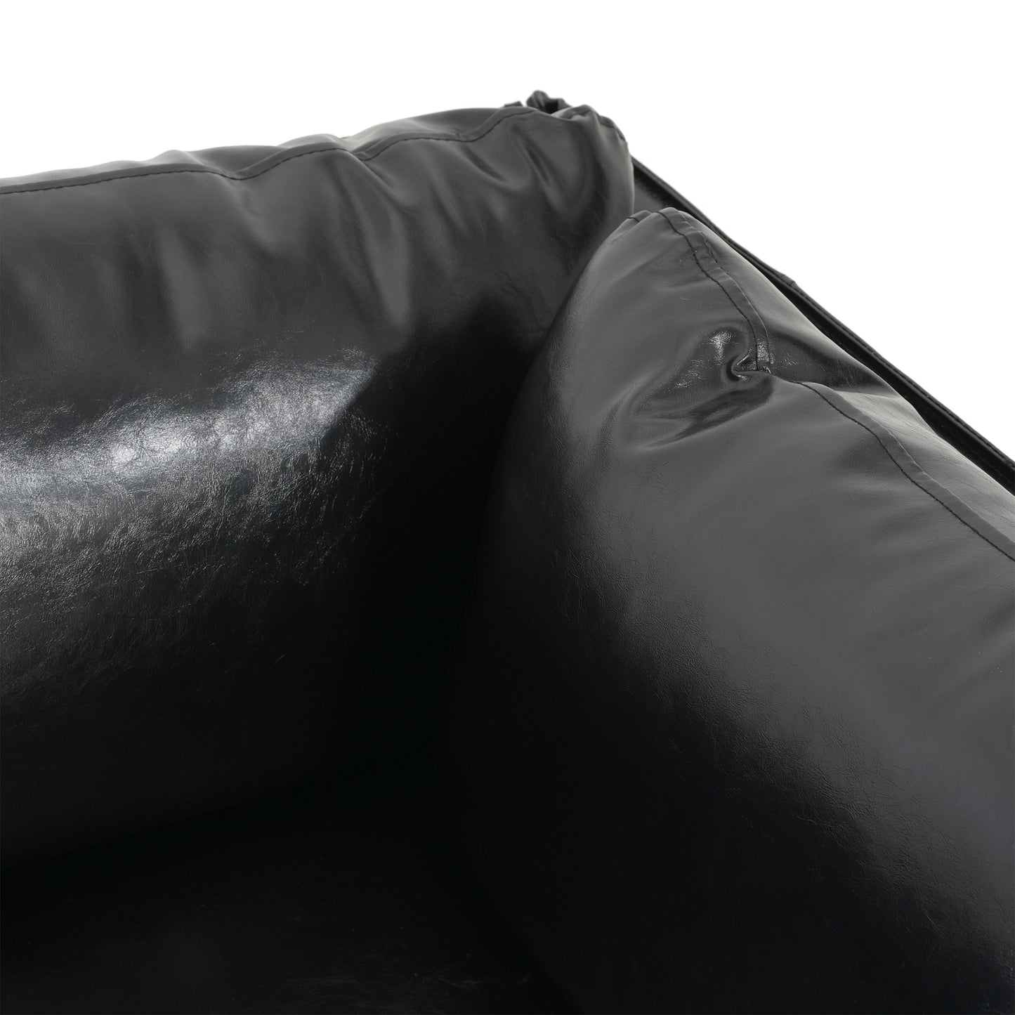 Vintage Lounge Chair With Polyester Upholstery - Black