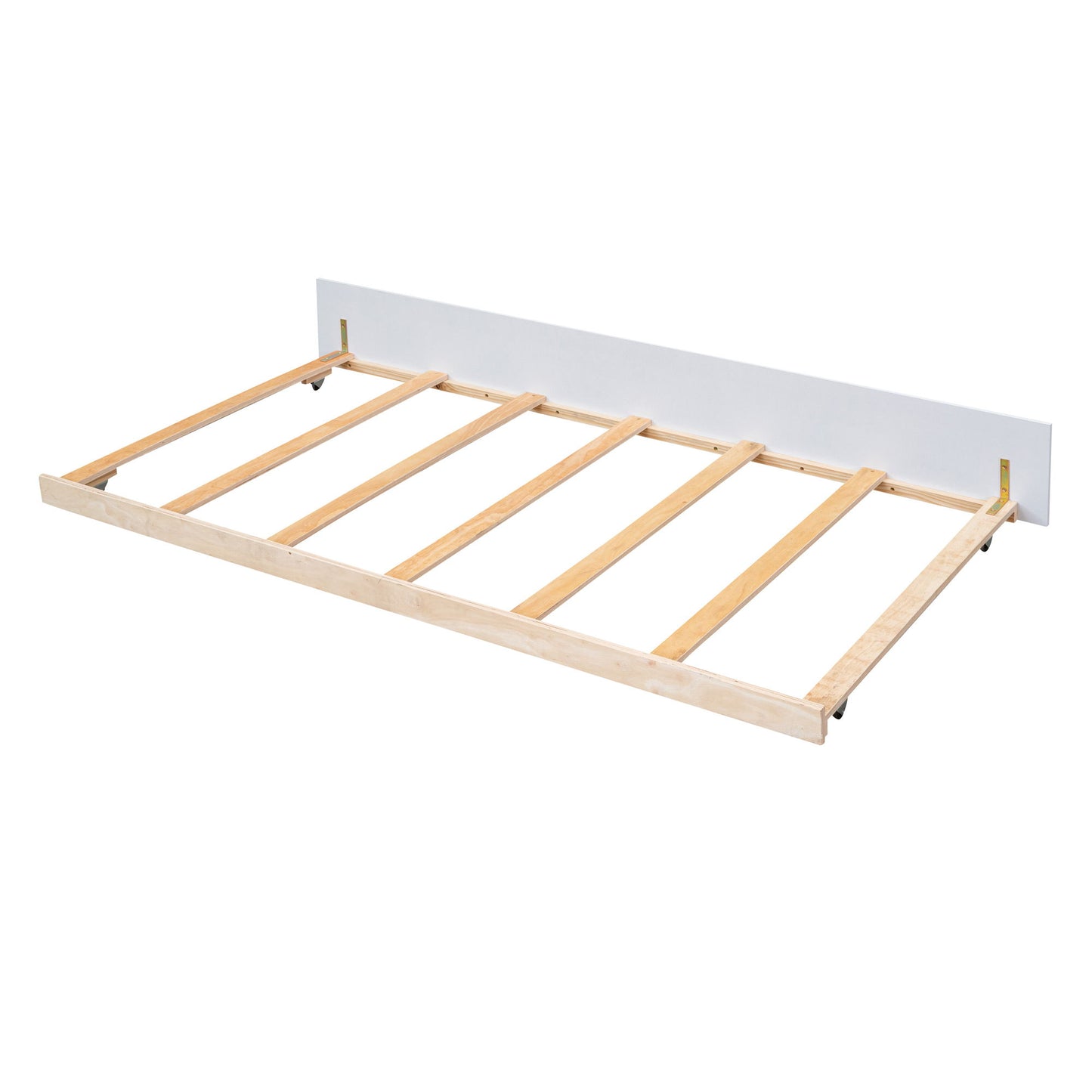 Twin Size House Bed With Twin Size Trundle - White
