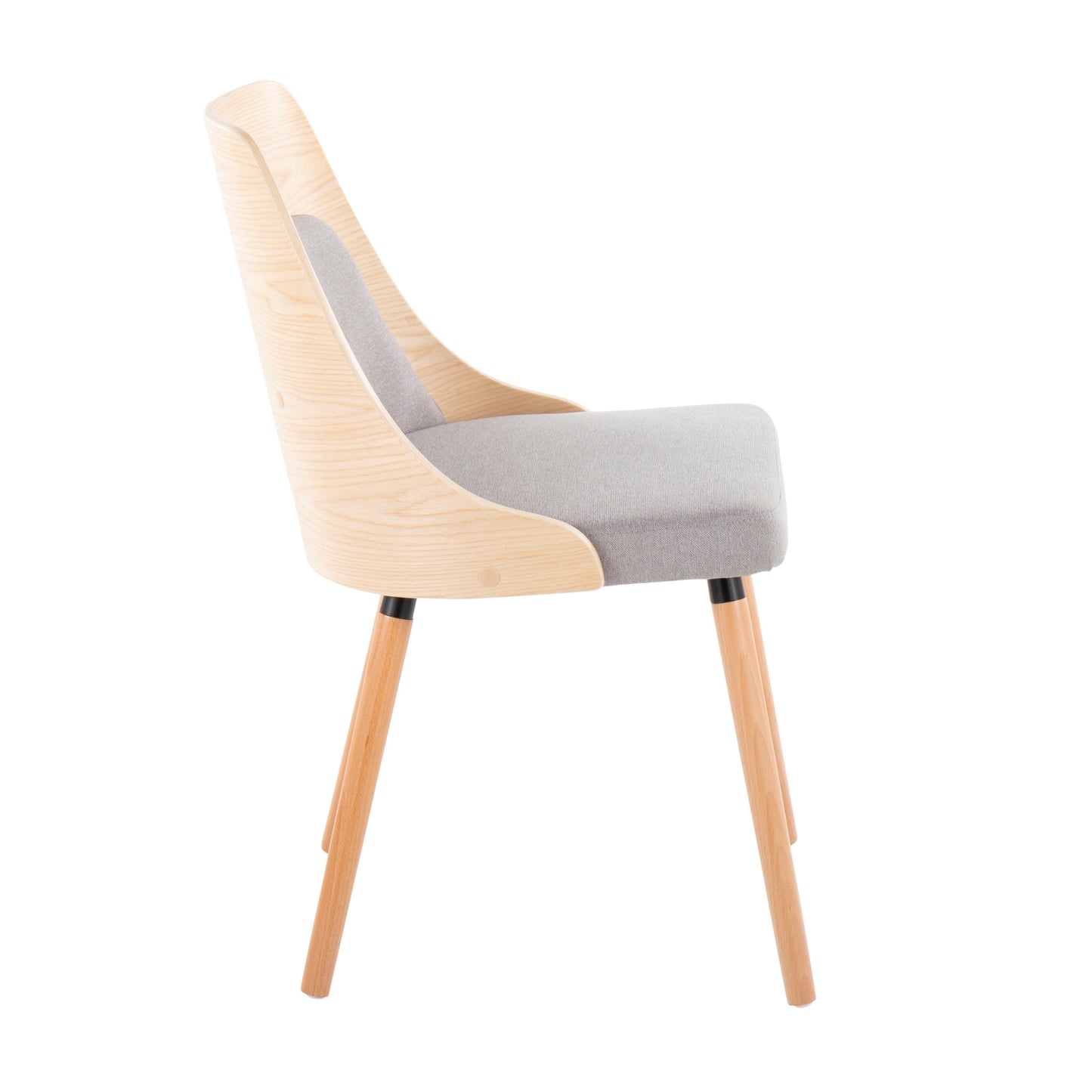 Anabelle - Mid-Century Modern Chair (Set of 2) - Natural / Gray