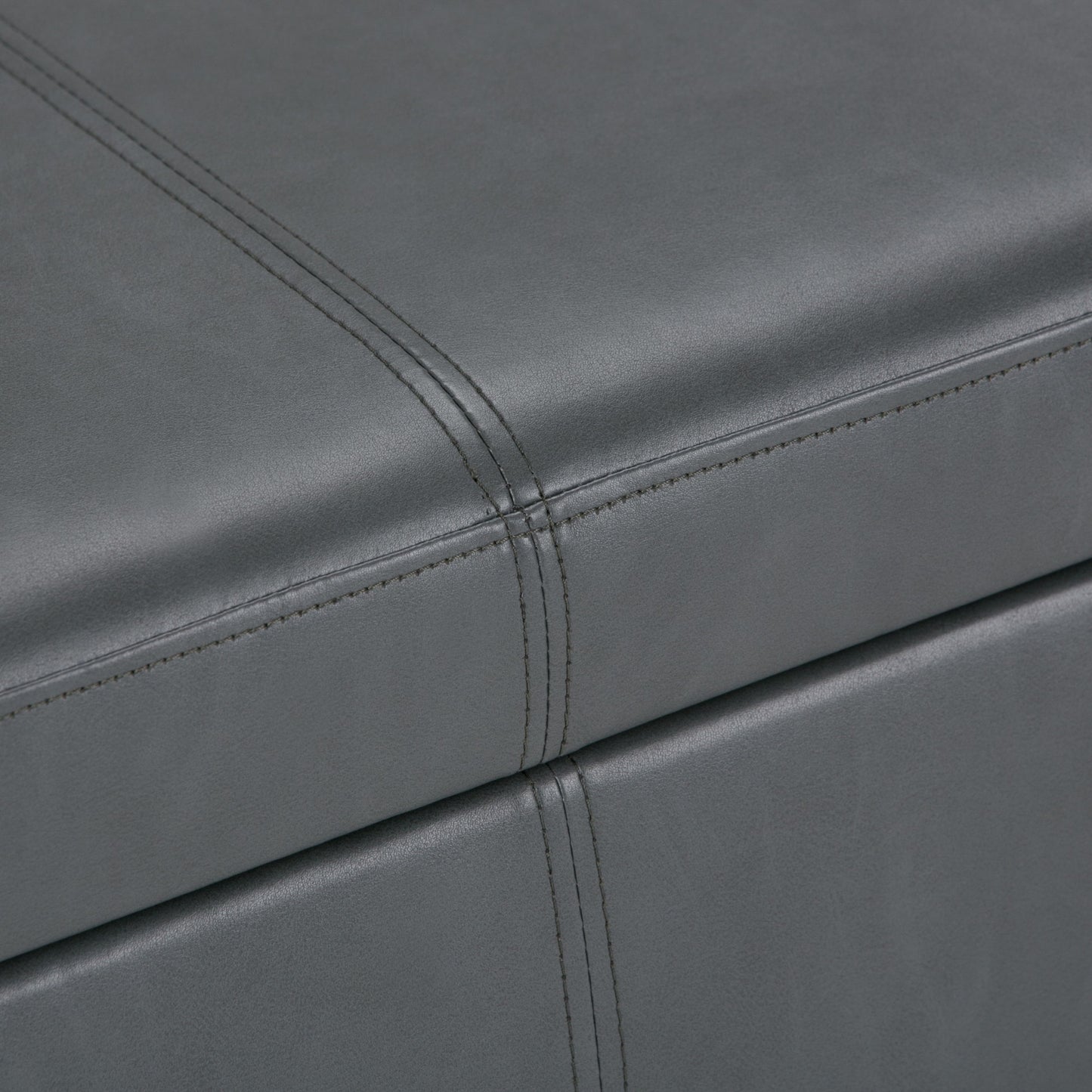 Avalon - Storage Ottoman Bench - Stone Gray
