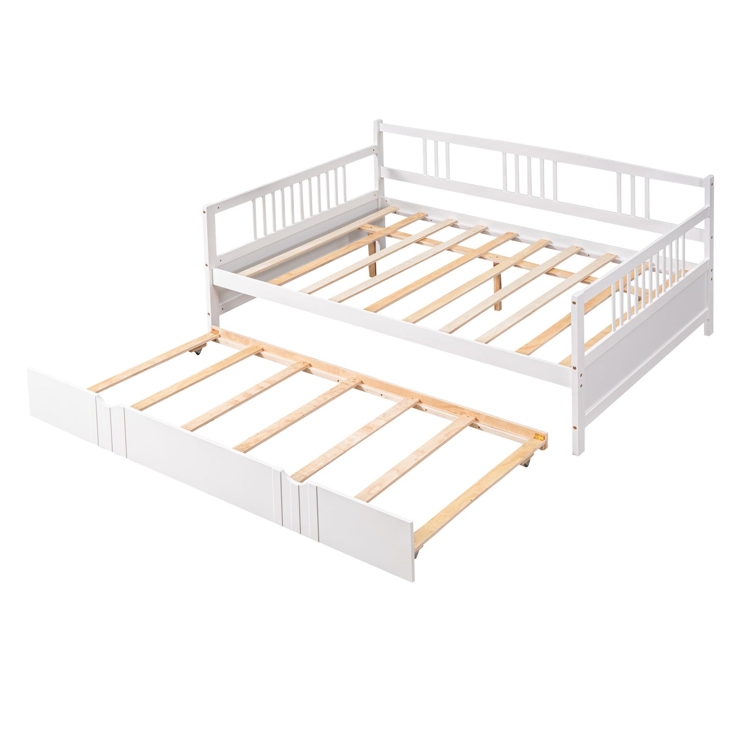 Full Size DayBed With Twin Size Trundle - White