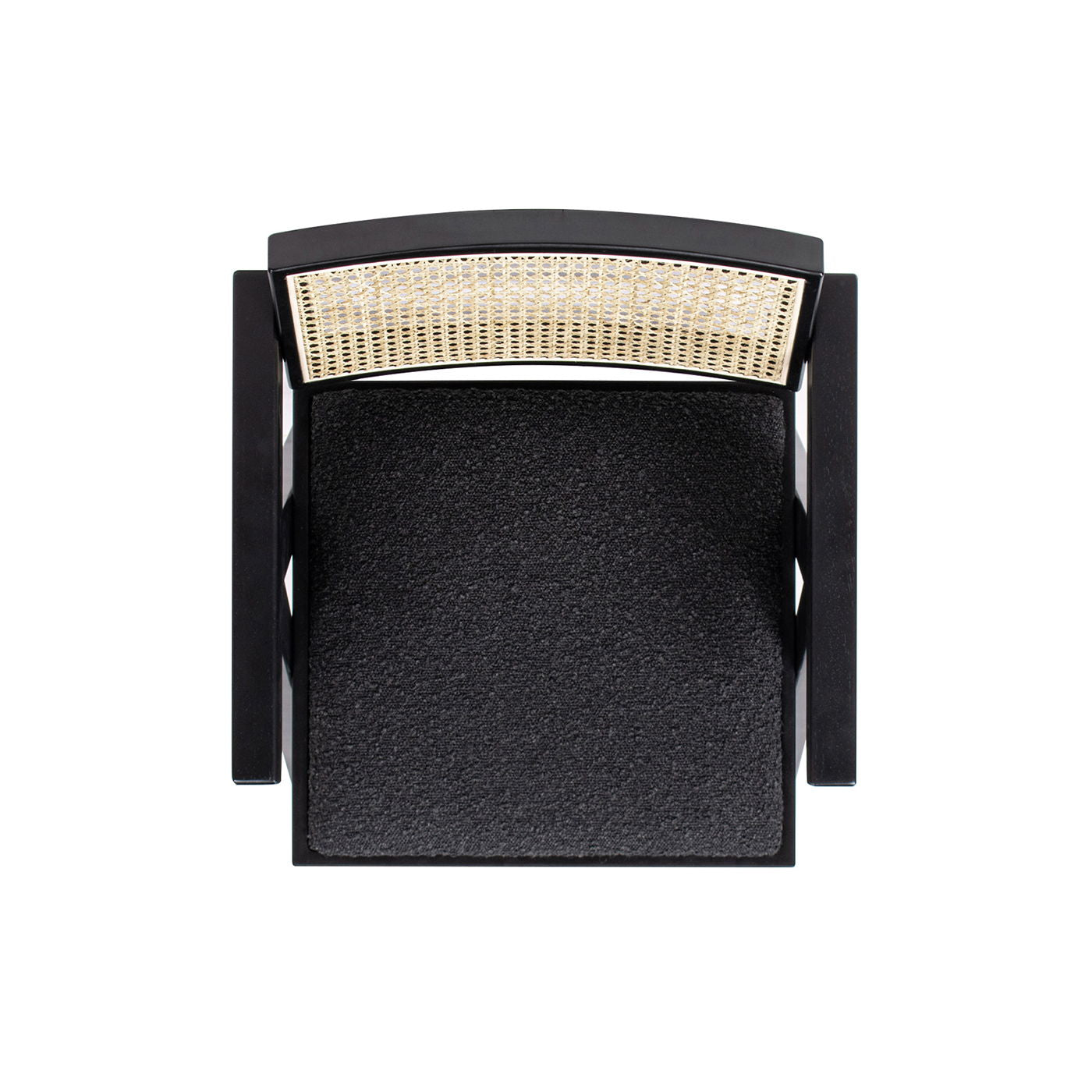 Milan - Modern Webbing Back Counter Bar Stool With Arms (Set of 3) - Ebony Black